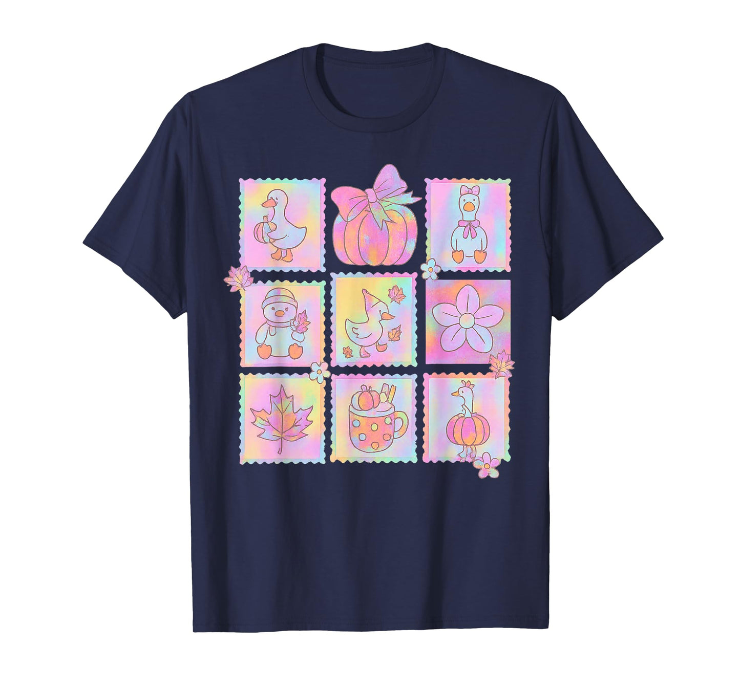 Funny Thankful Vibes Pumpkin Coquette Retro Thanksgiving T-Shirt