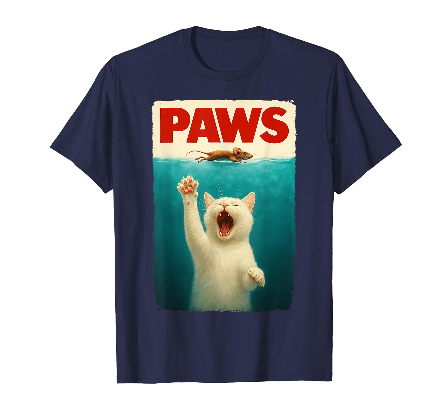 Paws Cat Mouse Funny Cat Lover Gifts For Men Women Boy Kids T-Shirt