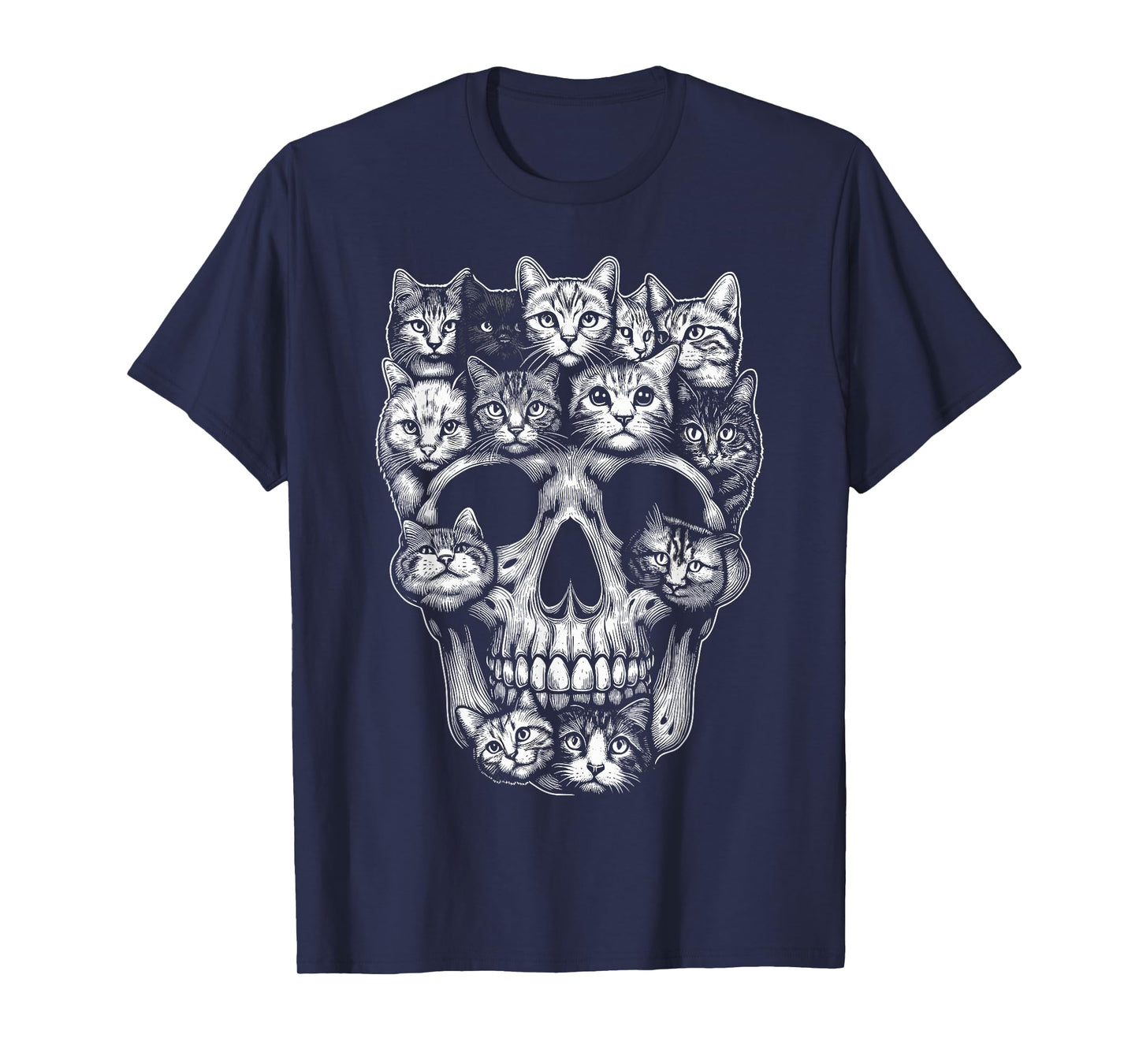 Cat Skull Skeleton Kitty Halloween Costume Cat T-Shirt