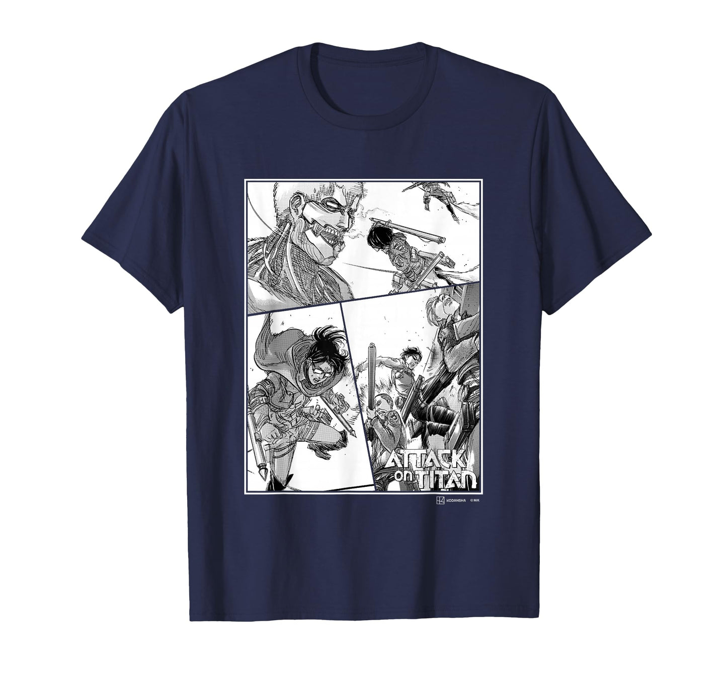 Attack on Titan Survey Corps VS Armored Titan Manga Panels T-Shirt