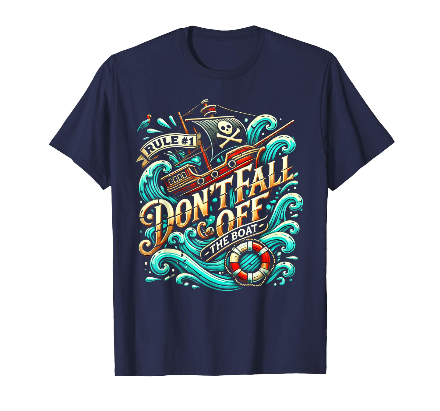 Funny Pirate Freebooter Jolly Roger Pirate Costume T-Shirt