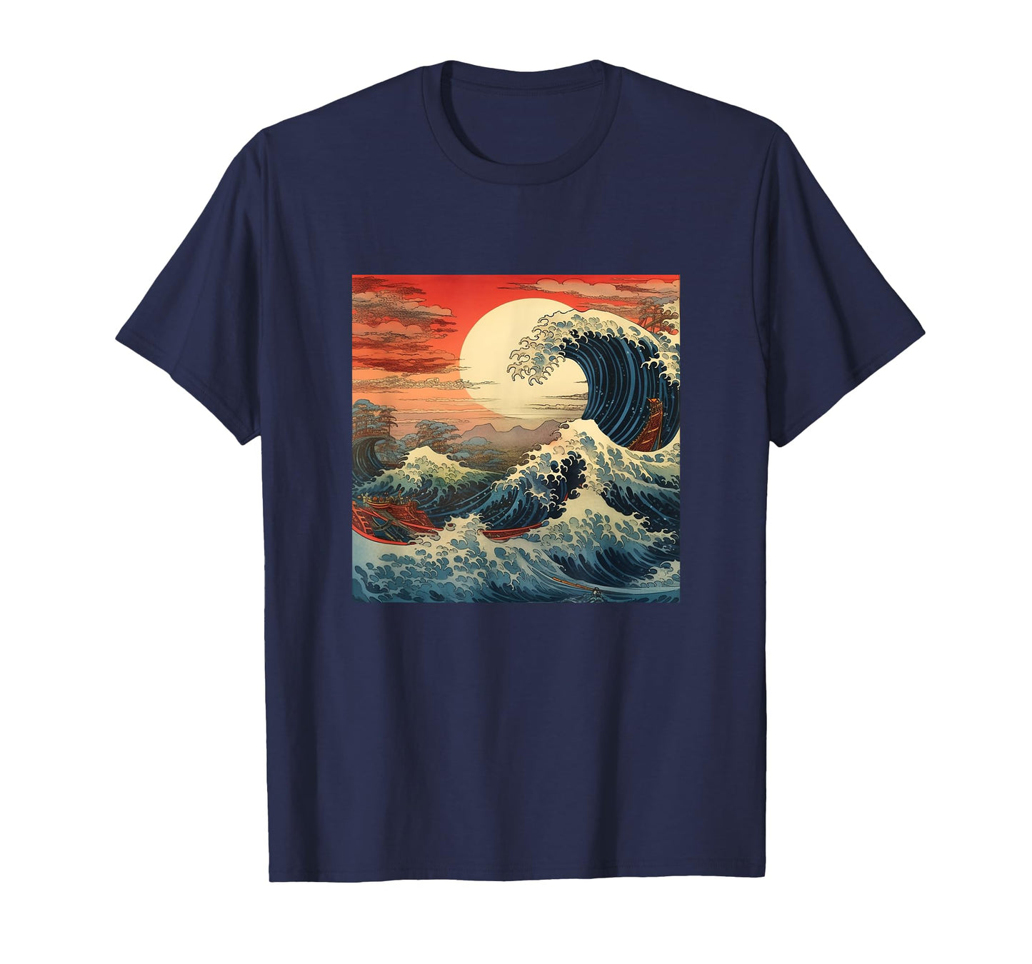 Vintage Japanese Art Cherry Blossoms Japan Woodblock T-Shirt