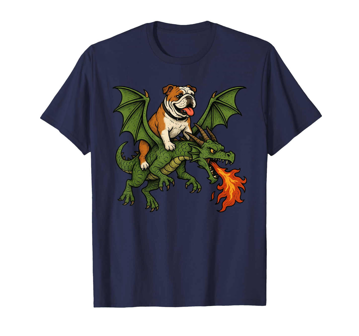 English Bulldog Dog Dragon T-Shirt