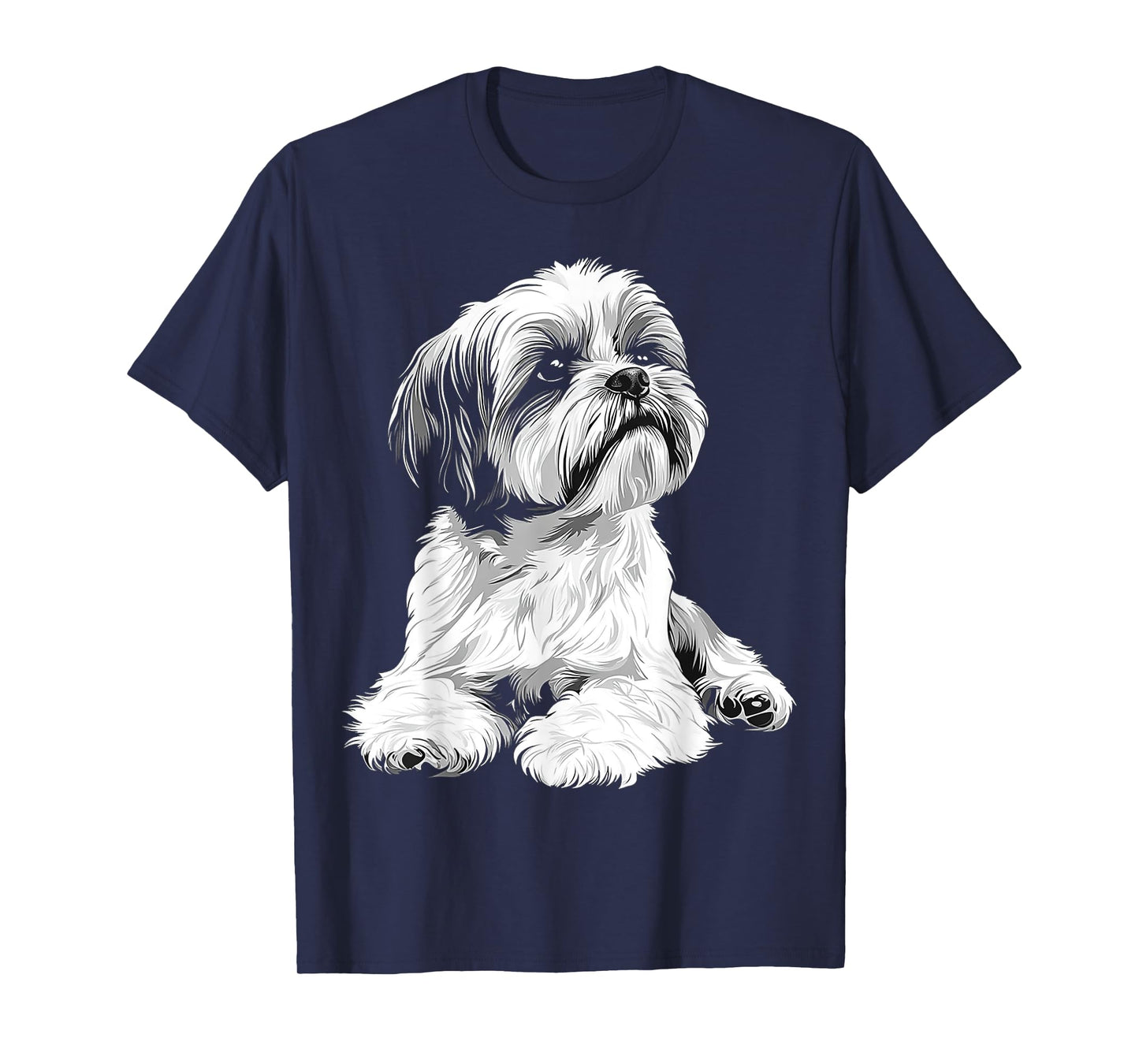 Shih Tzu Dog Motif Pet Illustration Shih Tzu T-Shirt for Men Women Kids