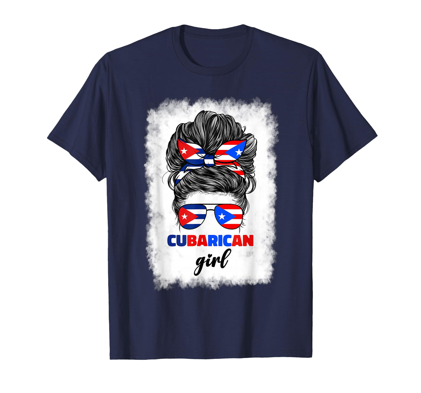 Half Cuban And Puerto Rican Rico Cuba Flag Cubarican Girl T-Shirt