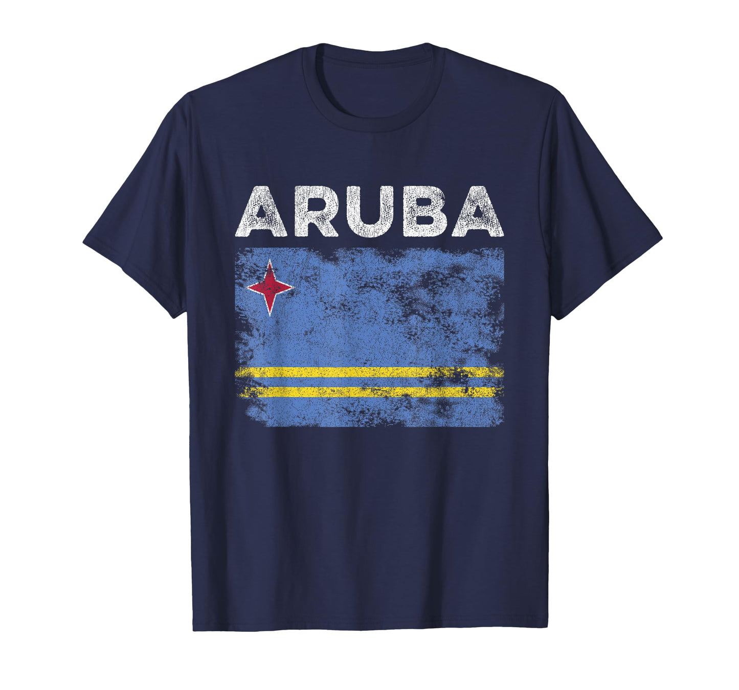 Aruba Flag Distressed - Men Women Kids - Aruban Flag T-Shirt