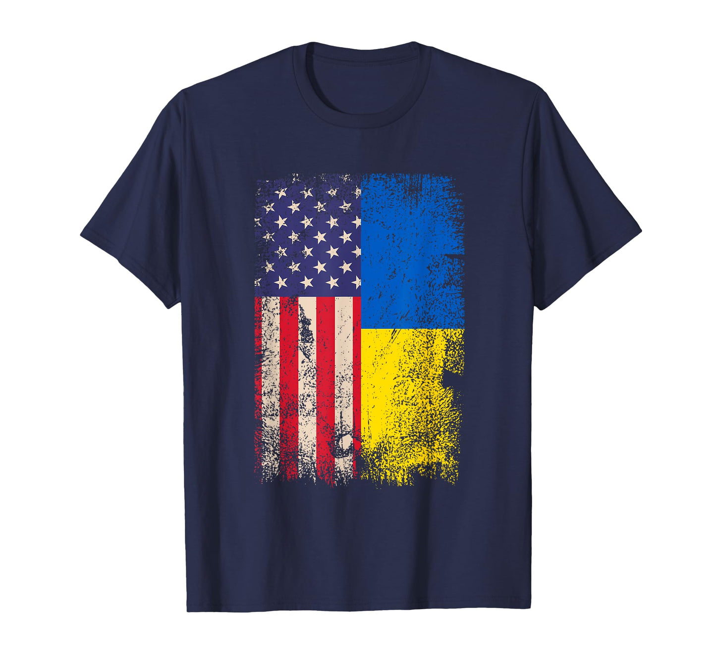 Ukrainian American Flag Ukraine USA Roots Women Men T-Shirt