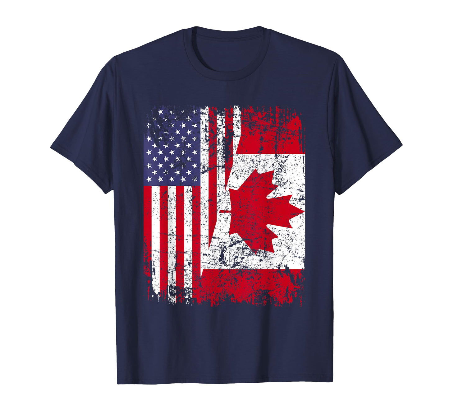 Canadian Roots | Half American Flag | Canada T-Shirt