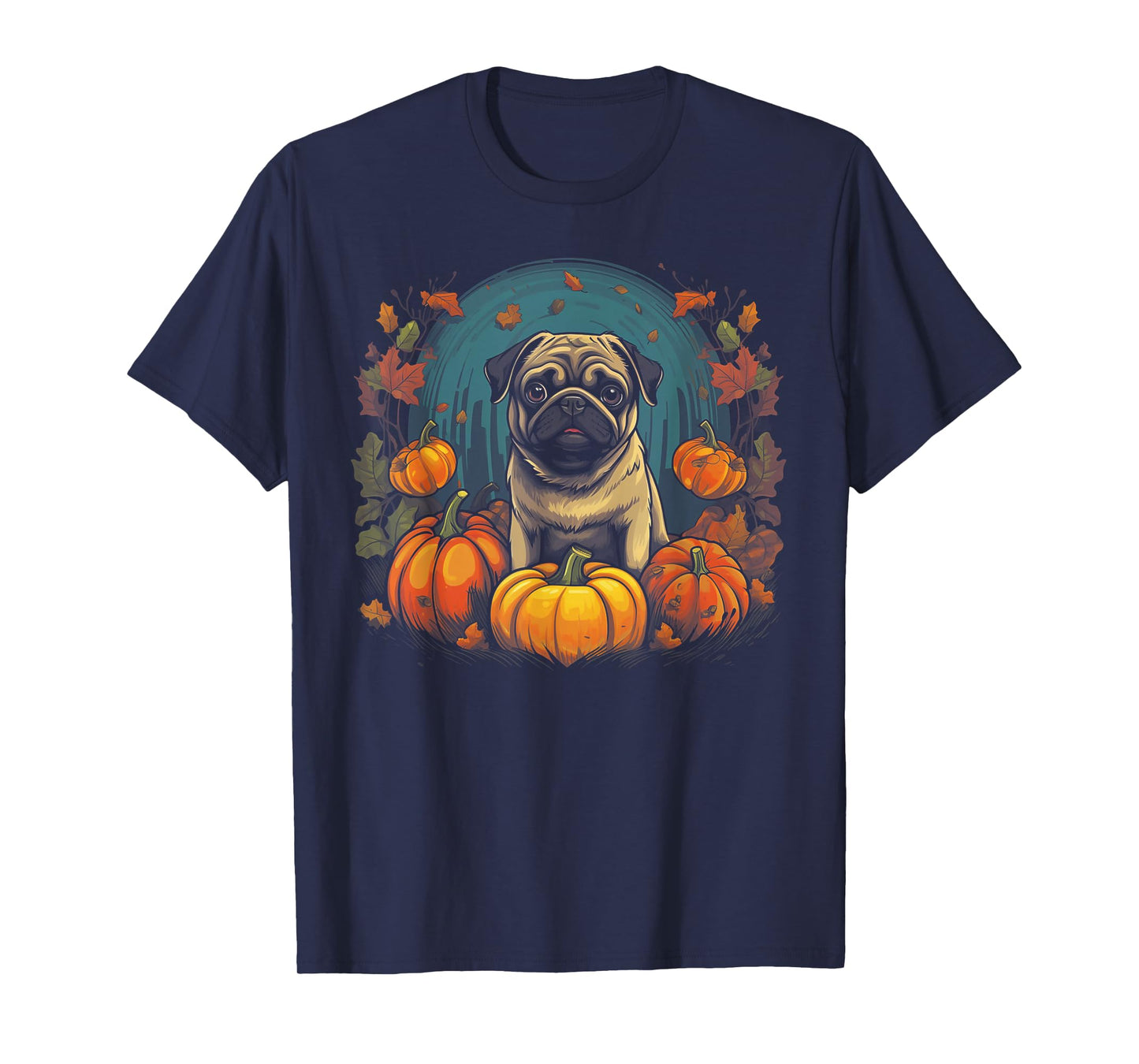 Pug Dog - Pumpkin Thanksgiving Fall Halloween T-Shirt