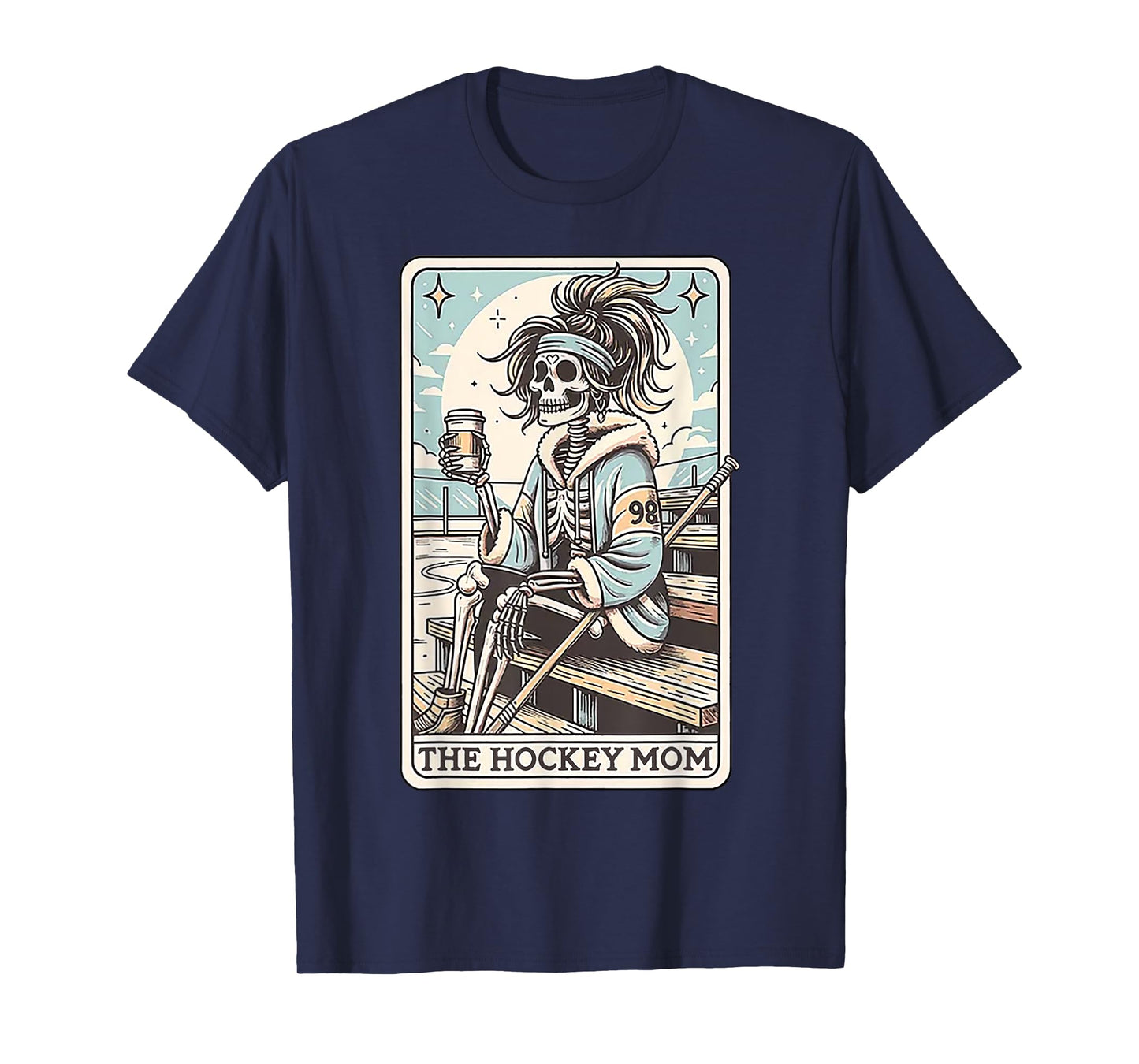 Hockey Mom Funny Skeleton Card T-Shirt