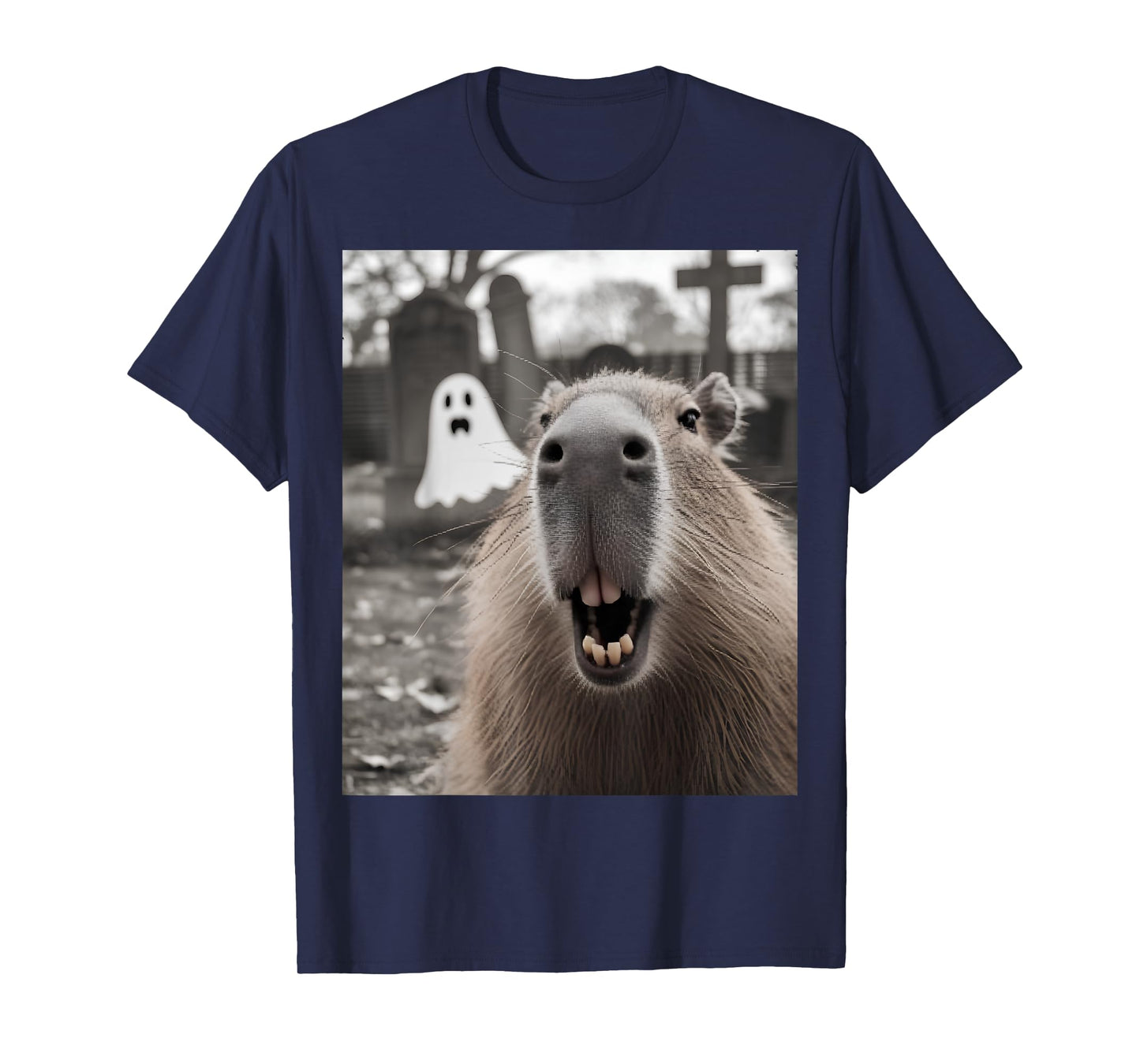 Funny Capybara Ghost Halloween Costume Capybara Halloween T-Shirt