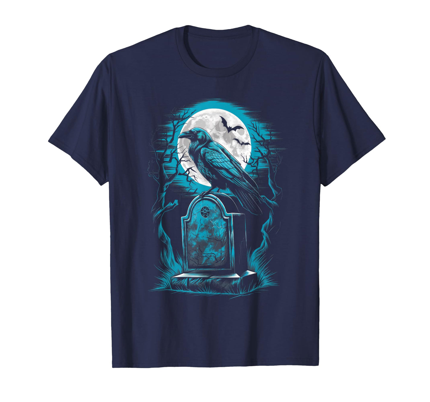 Raven Bird Gothic Spooky graveyard T-Shirt