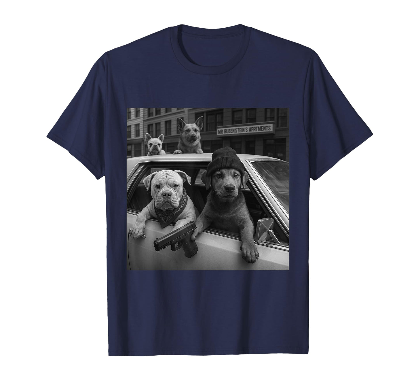 Funny Gangster Dogs Street Graphic Tee Men Women Lover Dog T-Shirt