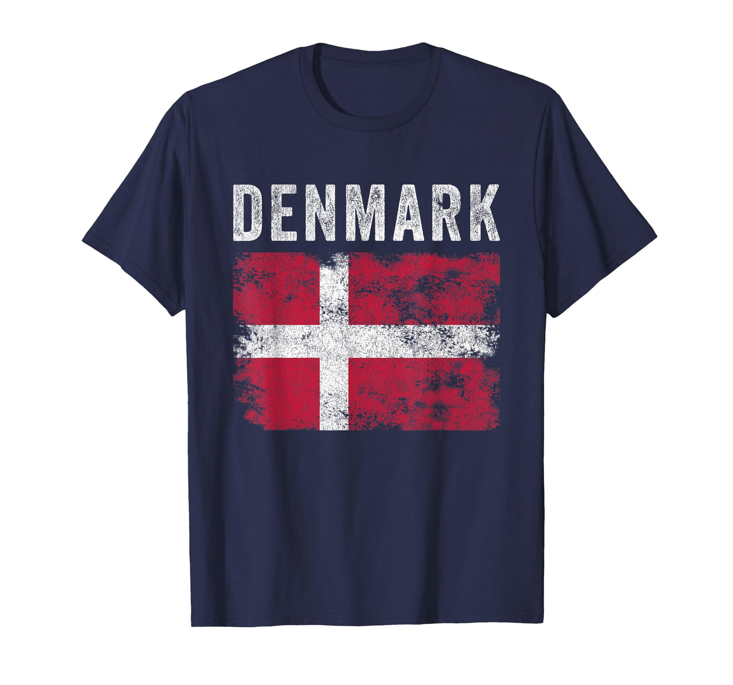 Denmark Flag Distressed - Men Women Kids - Danish Flag T-Shirt