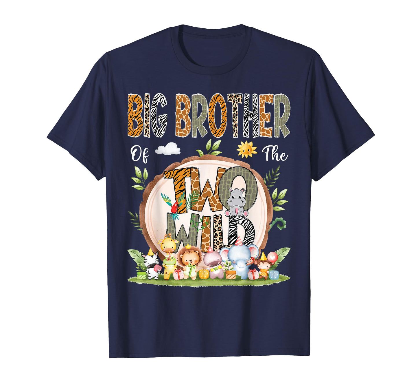 Big Brother Of The Two Wild Animal Safari 2Nd Birthday Party T-Shirt
