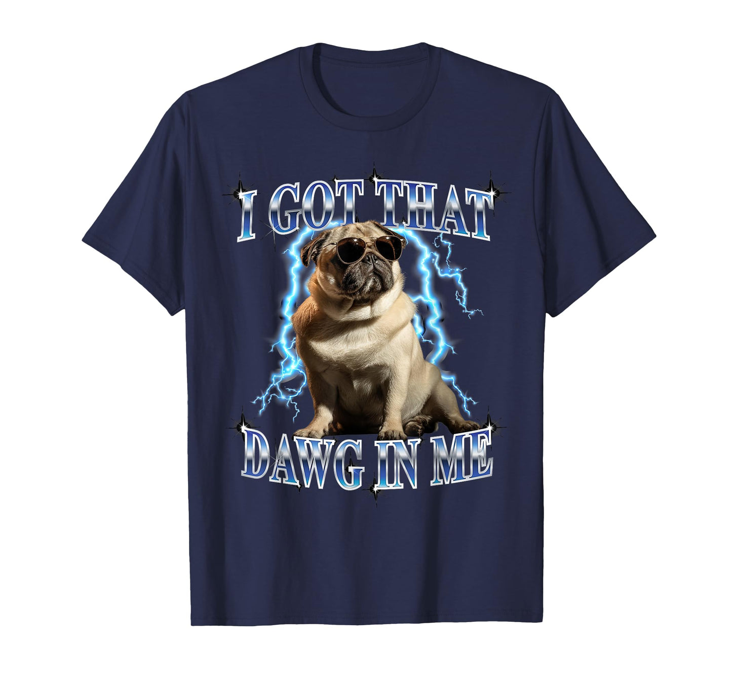 Funny Mens & Womens Retro Vintage Heavy Metal Pug Dog Lover T-Shirt