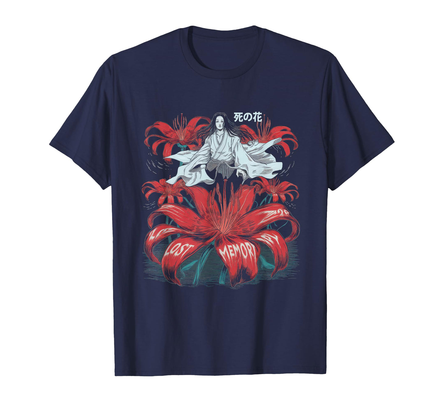 Japanese Spider Lily Tshirt Anime Aesthetic Flower Higanbana T-Shirt
