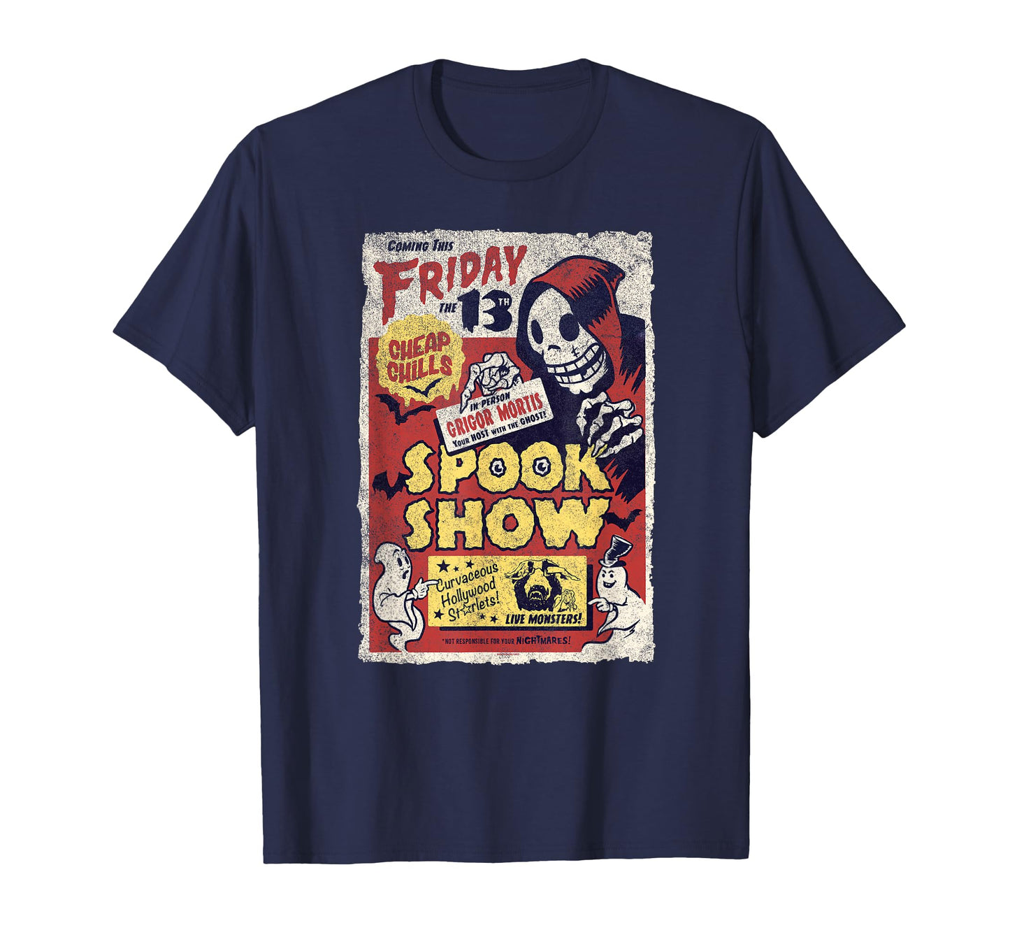 Spook Show, Retro Vintage-style Horror Fan T-Shirt