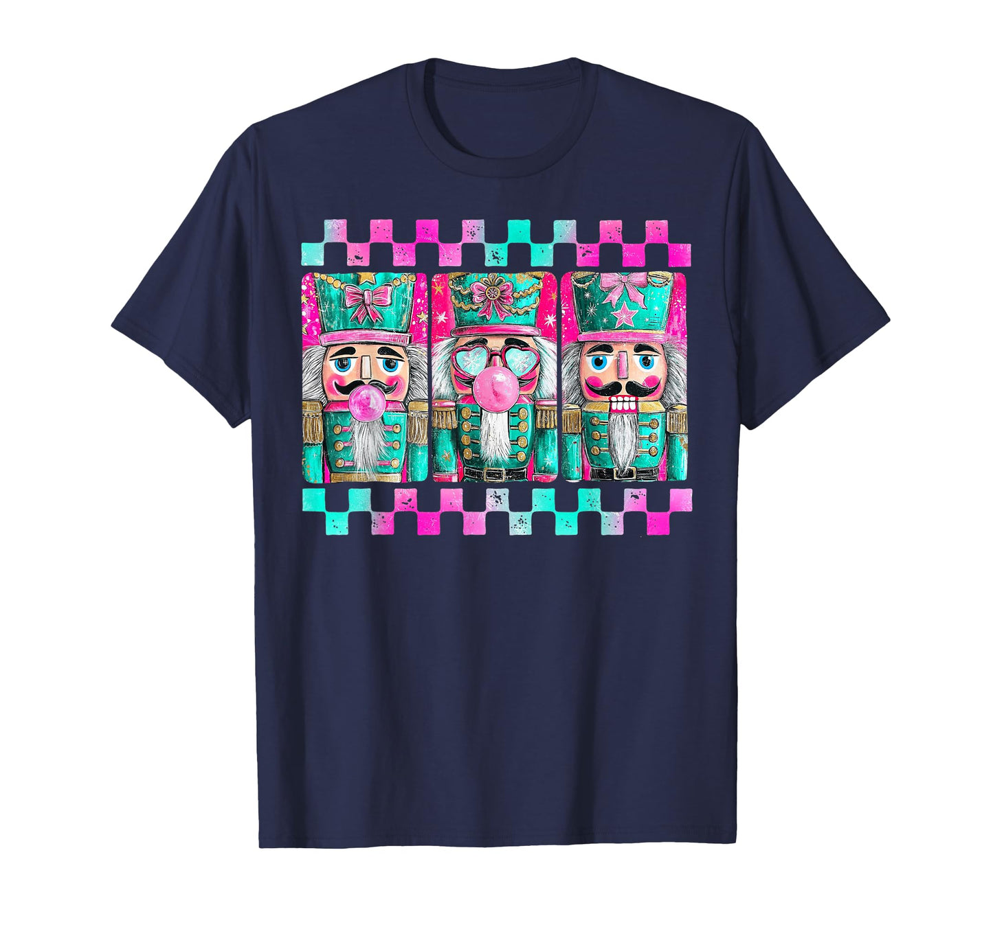 Colorful Preppy Nutcracker Design for Christmas Lovers T-Shirt