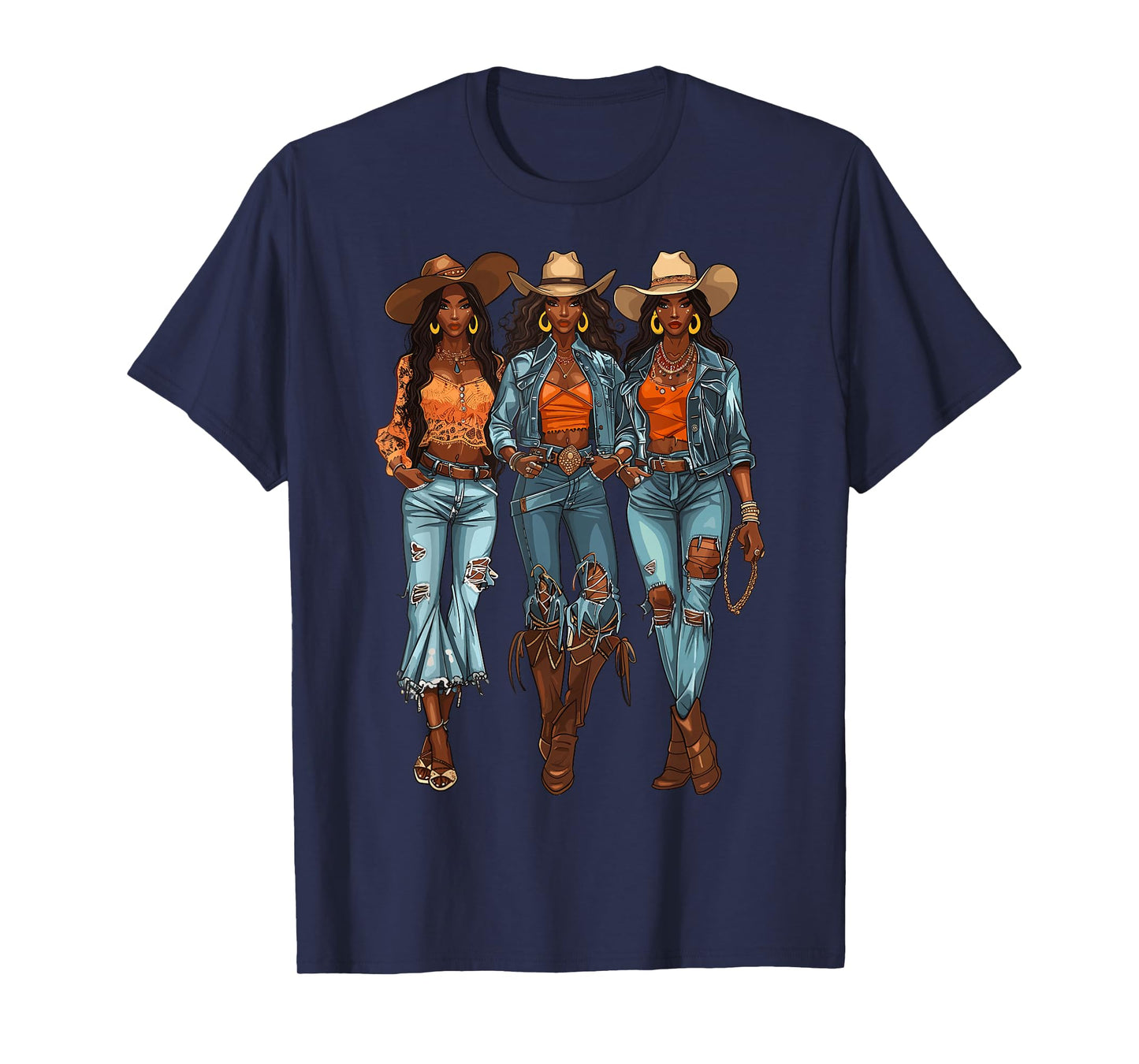 Black Cowgirl Vibes Melanin Black History Texas T-Shirt