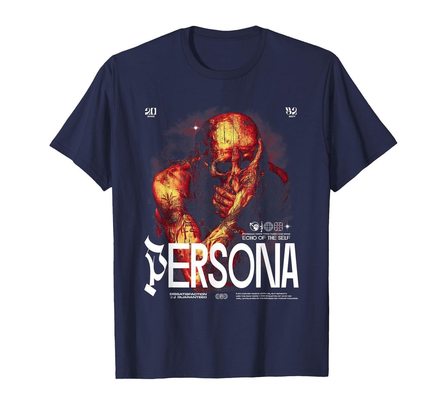Dark Gothic Black and Red Skull Emo Y2K Grunge Streetwear T-Shirt
