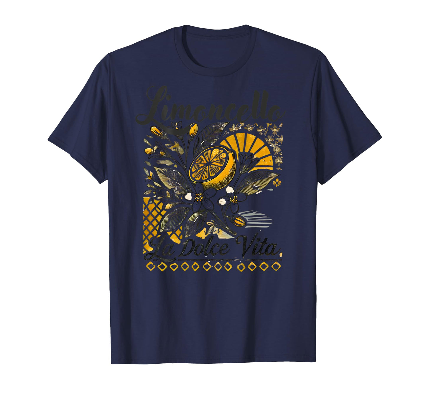 Limoncello La Dolce Vita Social Club Lemon Back Print T-Shirt