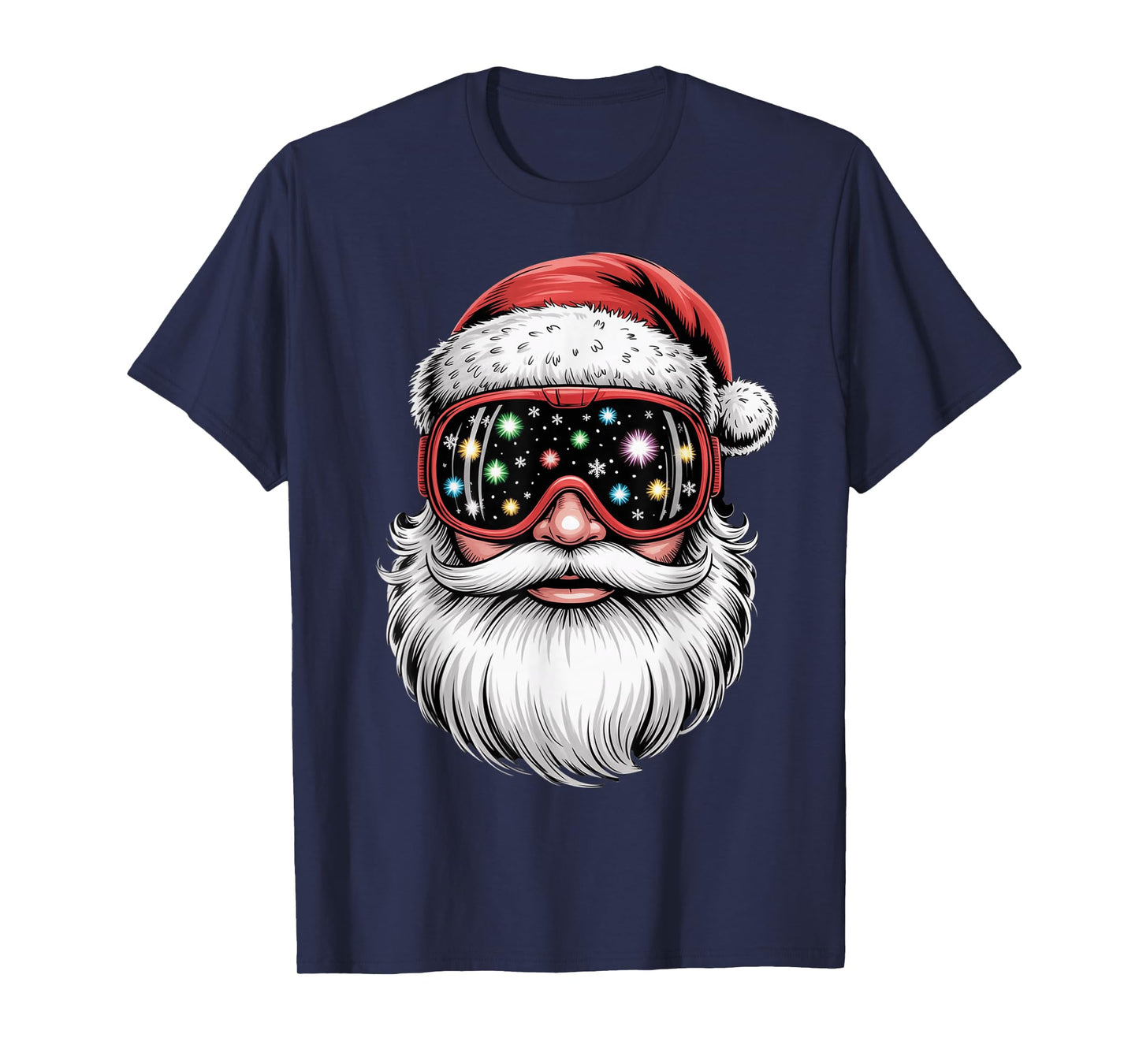 Magical Snowboarding Ski Goggles Santa Christmas T-Shirt