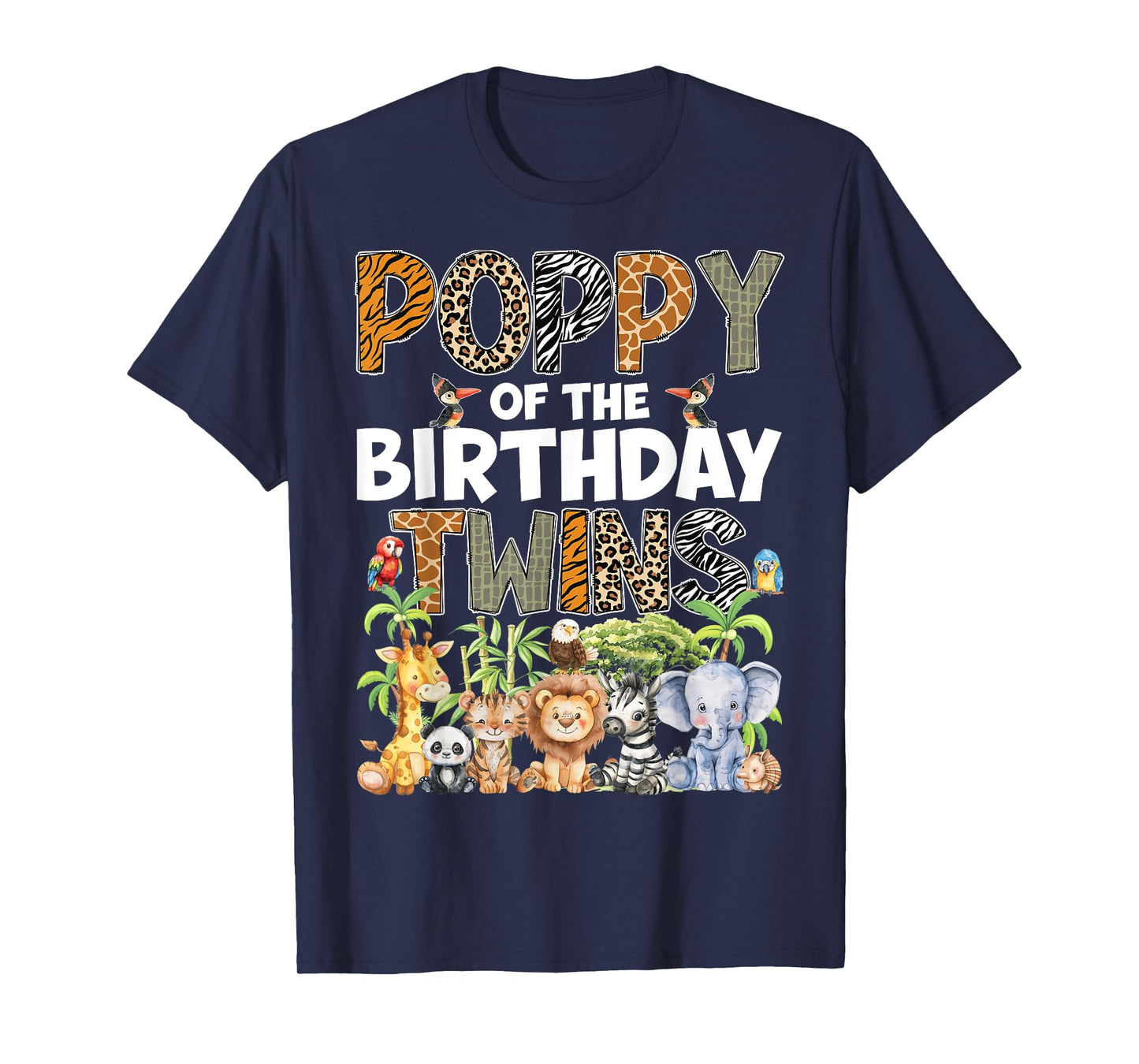 Poppy Of The Birthday Twins Safari Wild Zoo Animals T-Shirt