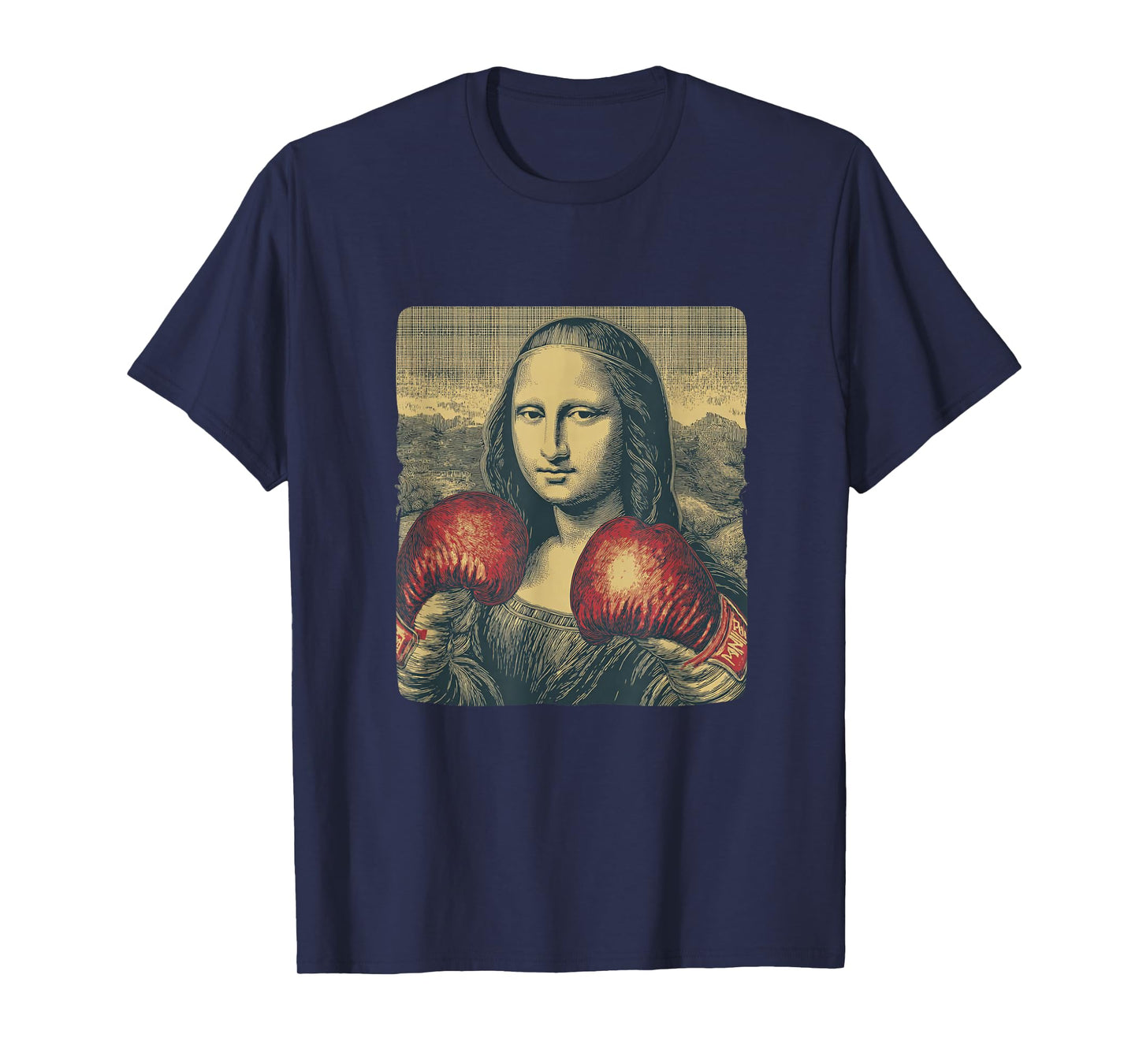 Funny Boxing Sport Mona Lisa Costume for Boys and Girls T-Shirt
