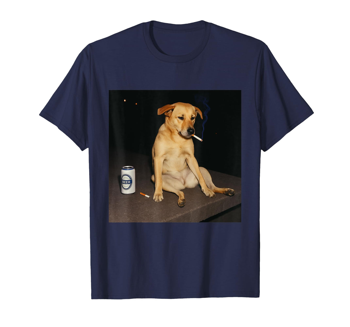 Cigarette Kitten Funny Smoking Dog Meme Stupid Brainrot T-Shirt