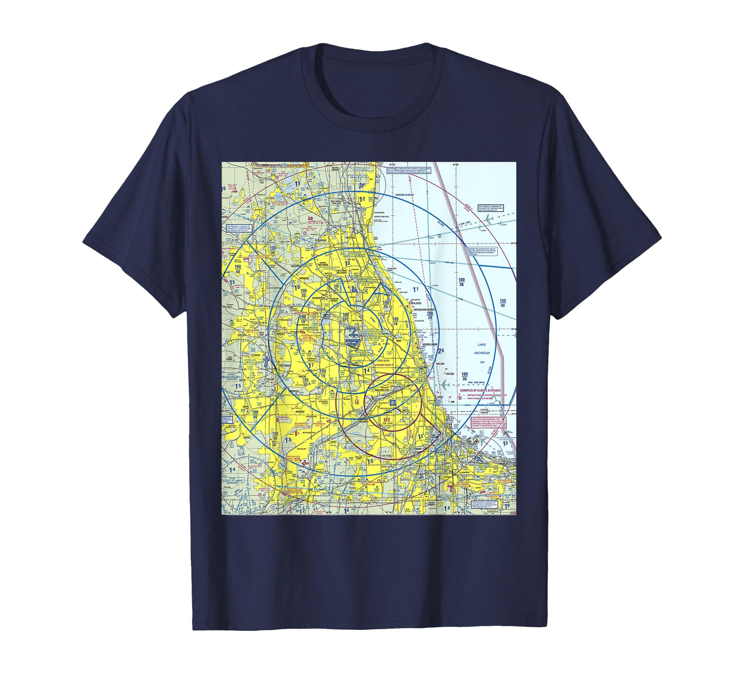 Aeronautical VFR Sectional Chart - Chicago T-Shirt