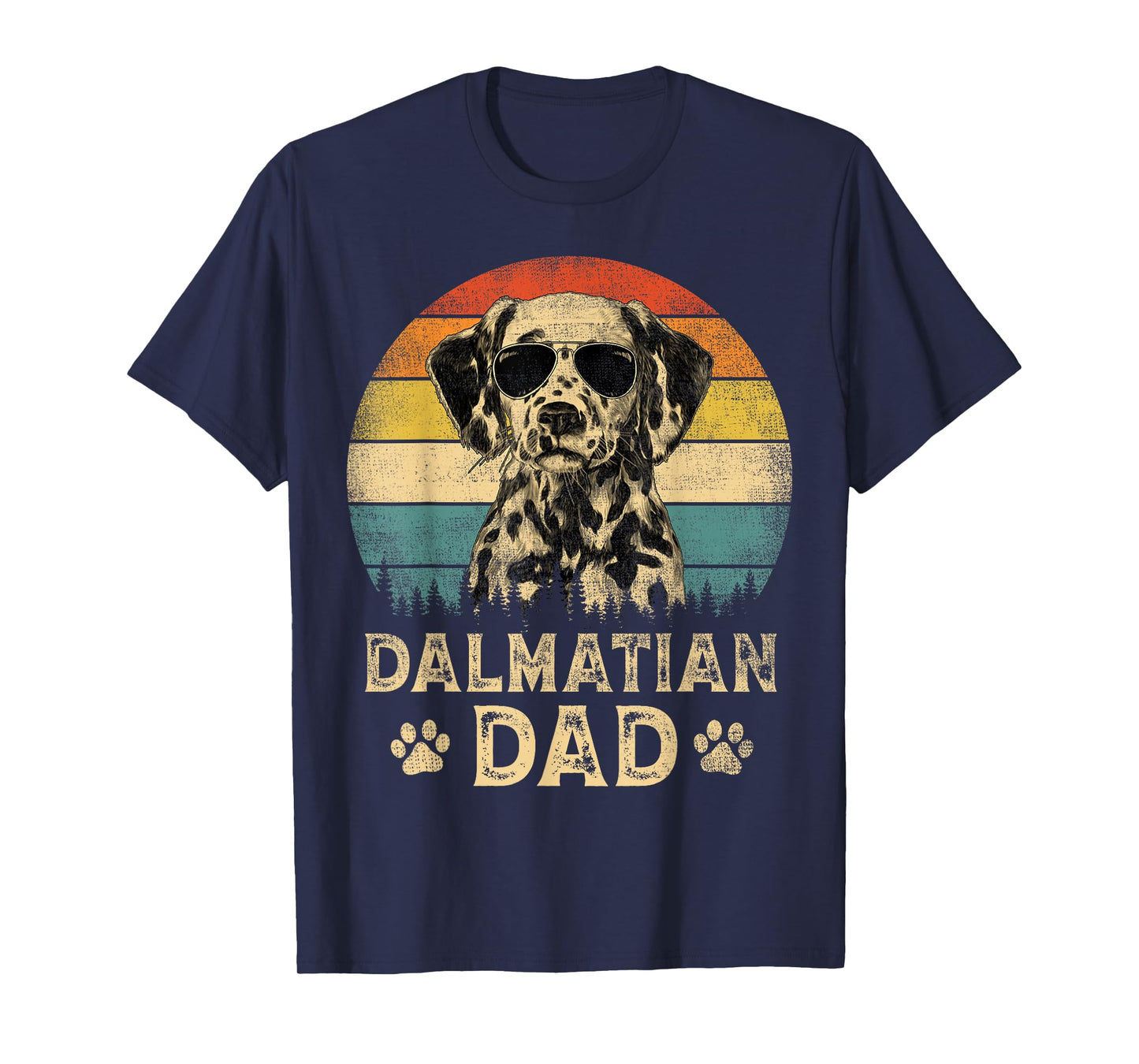 Vintage Dalmatian Dad Dog Lovers Father's Day Tee T-Shirt