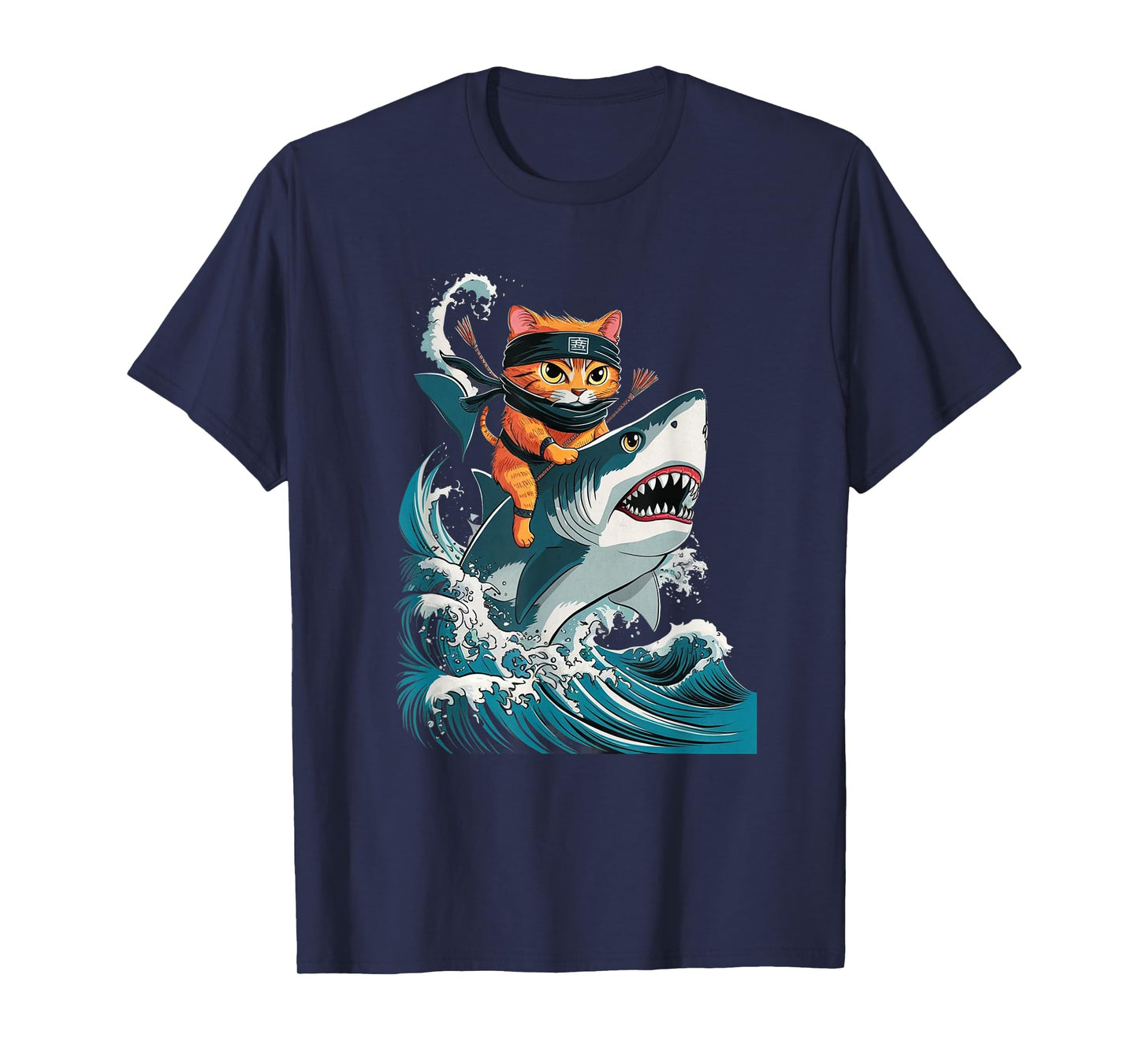 Samurai Cat Ninja Aesthetic Japanese Katana Tokyo culture Men Women Kids T-Shirt