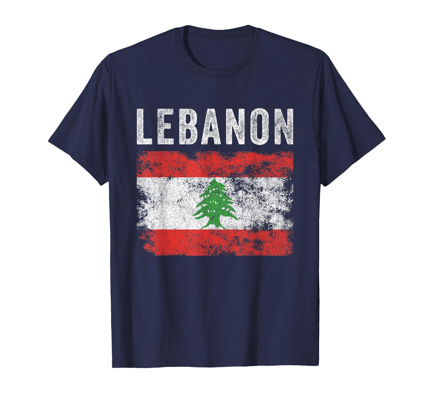 Lebanon Flag Distressed - Men Women Kids - Lebanese Flag T-Shirt