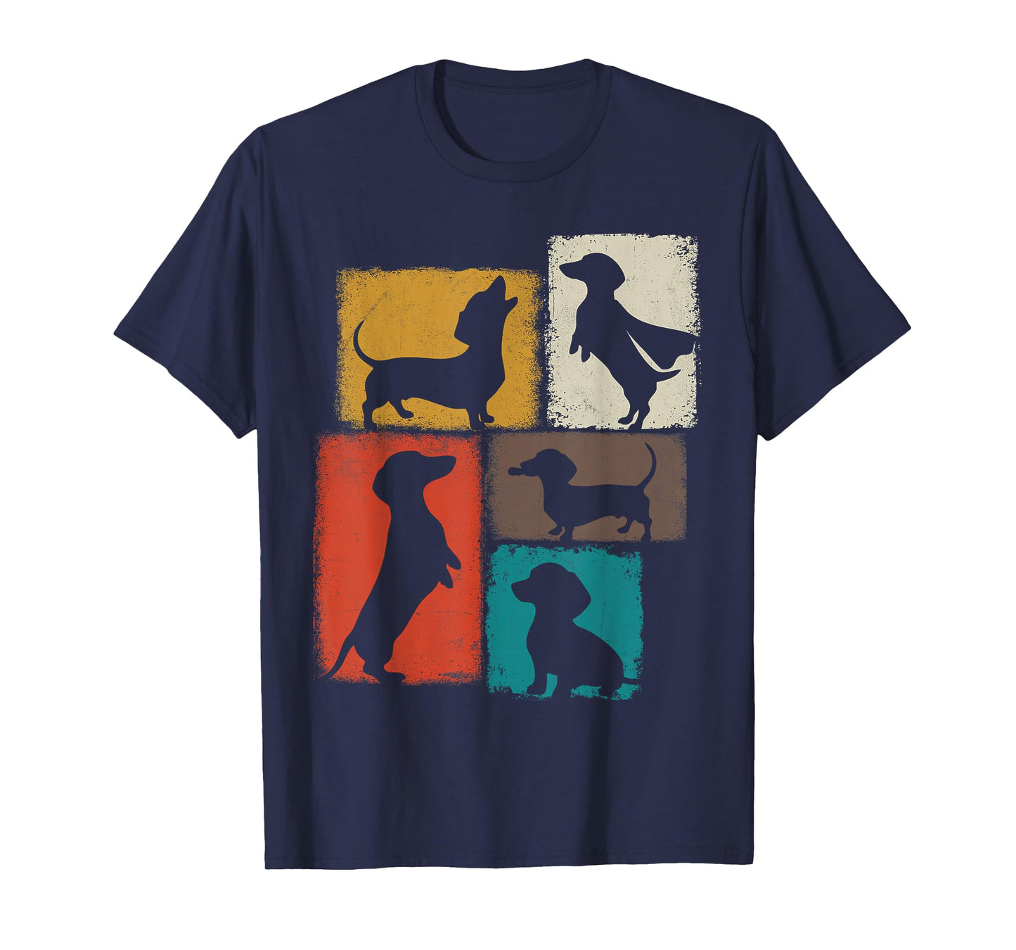 Weenie Vintage Collage Dachshund Dad Mom God Lover T-Shirt