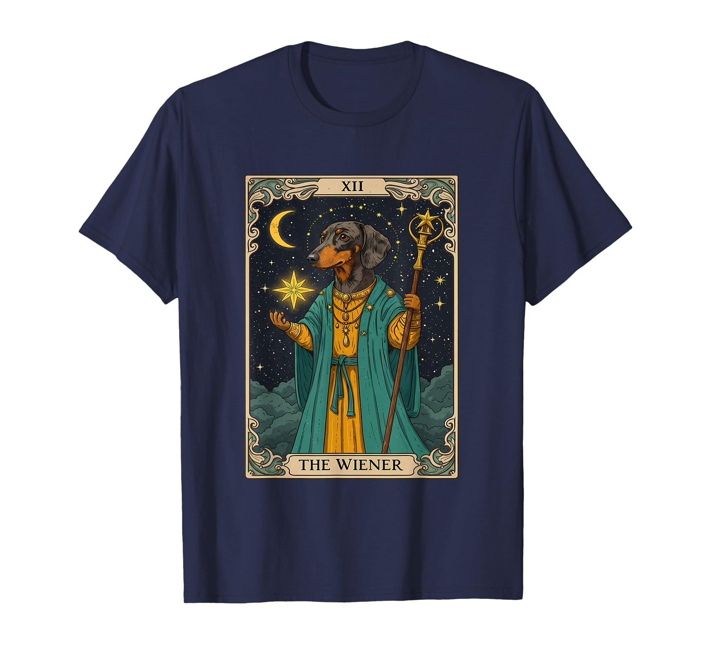 Mystical Dachshund Tarot Card The Wiener Funny Dog Lover T-Shirt
