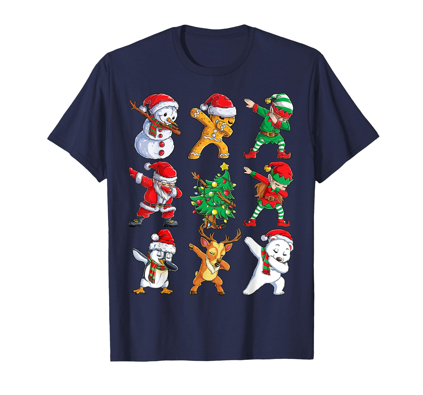 Dabbing Santa Elf Friends Christmas Boys Girls Men Xmas Dab T-Shirt