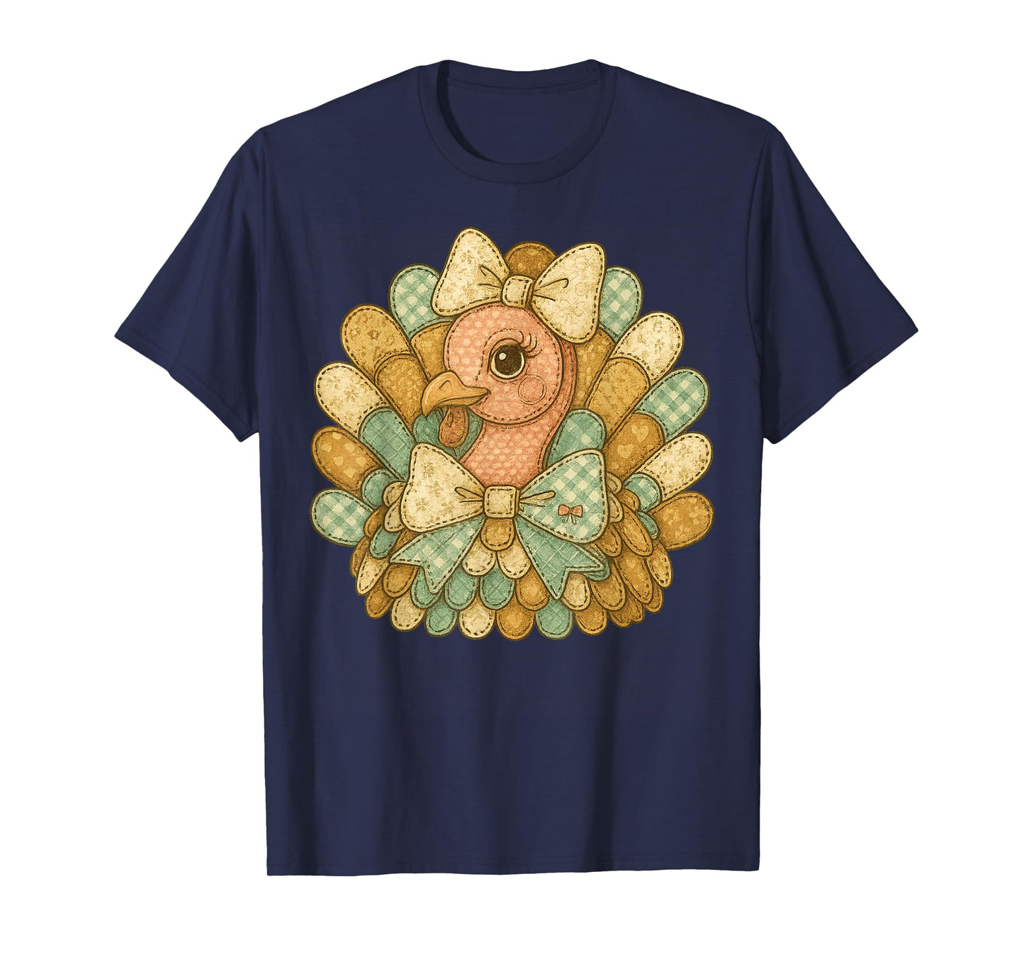 Funny Turkey Thanksgiving Coquette Boho Floral Fall Vibes T-Shirt
