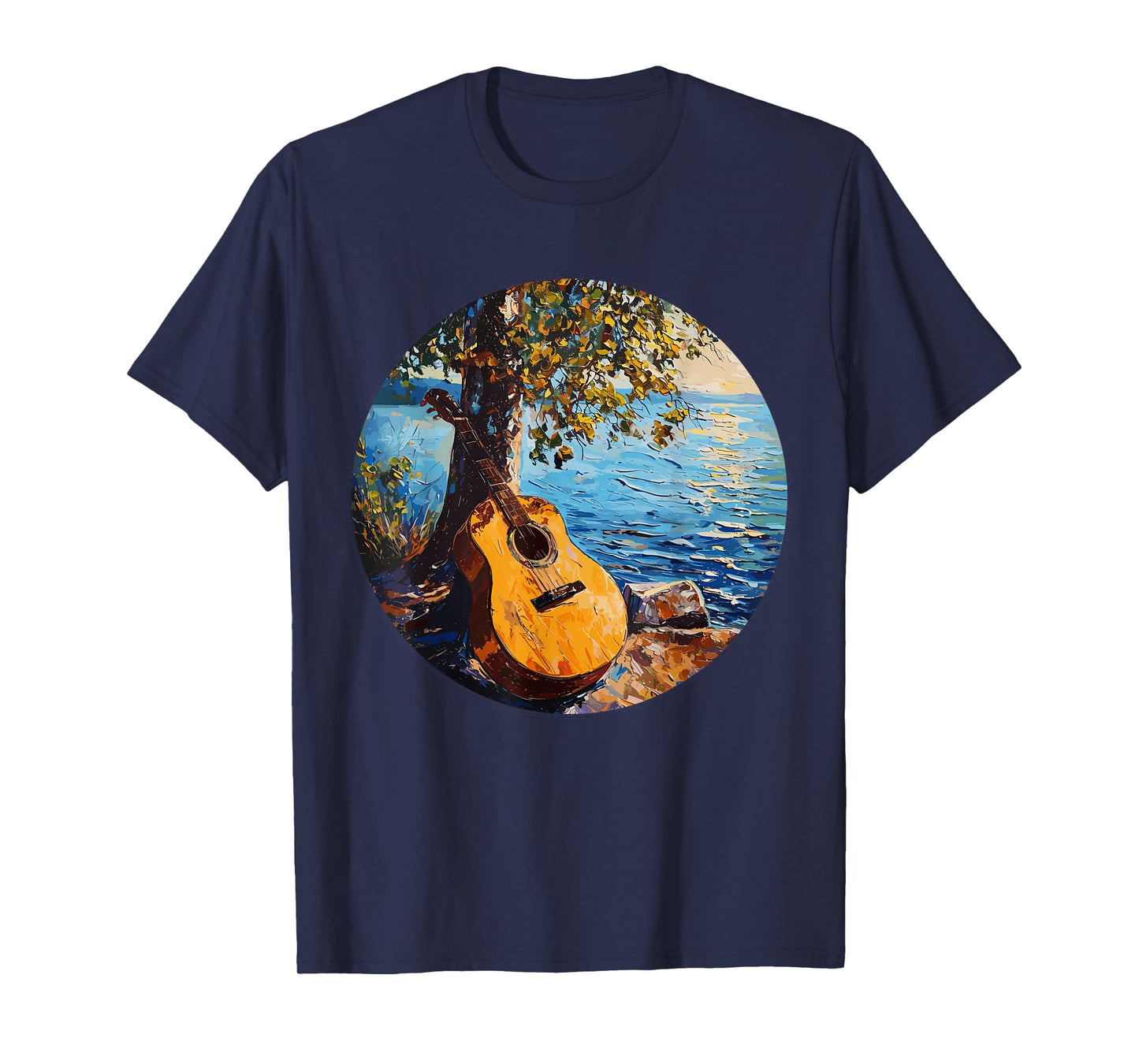 Acoustic Guitar By The Lake Guitarist T-Shirt