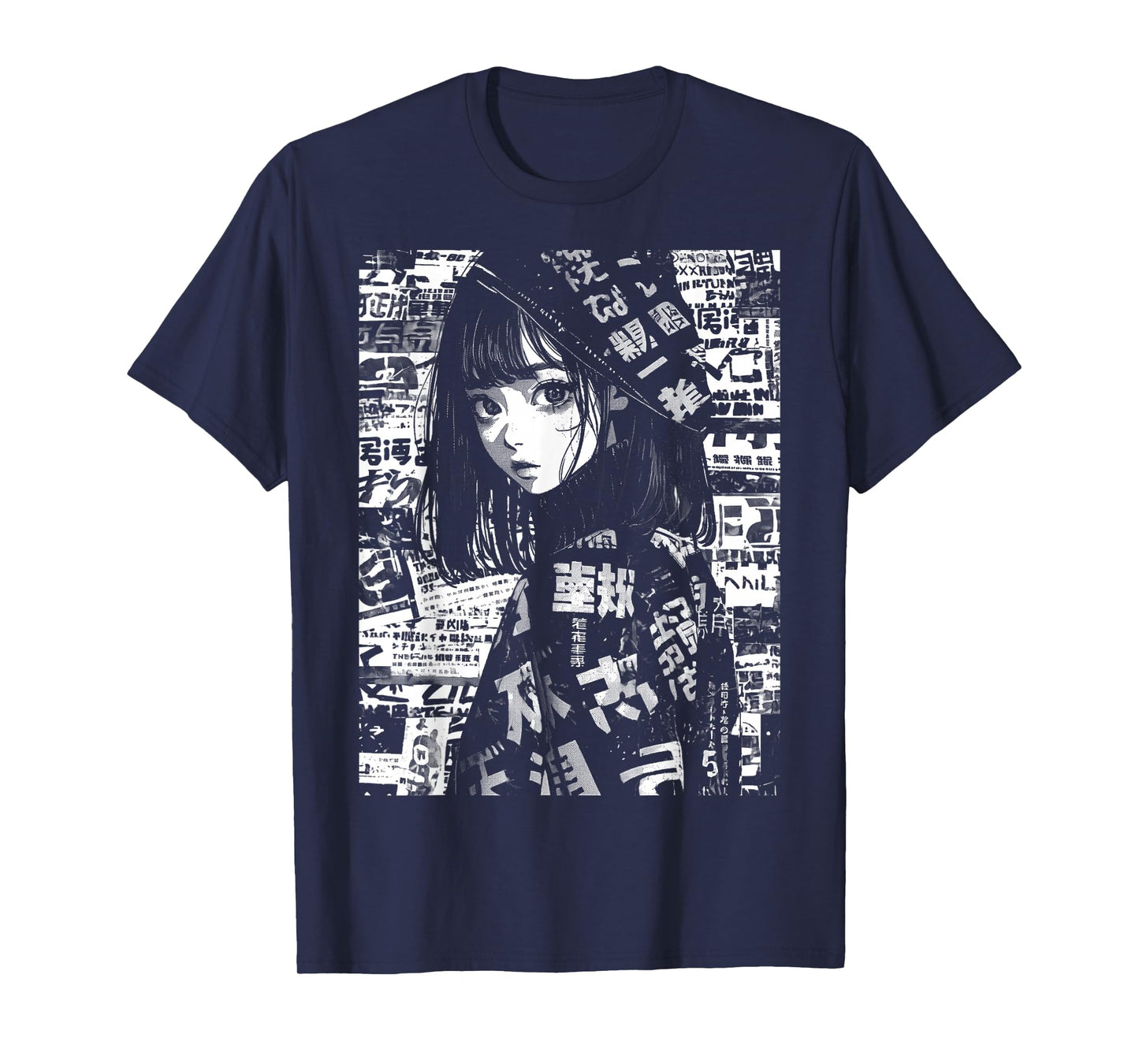 80s 90s Anime Manga Girl Kawaii Grunge Streetwear Harajuku T-Shirt