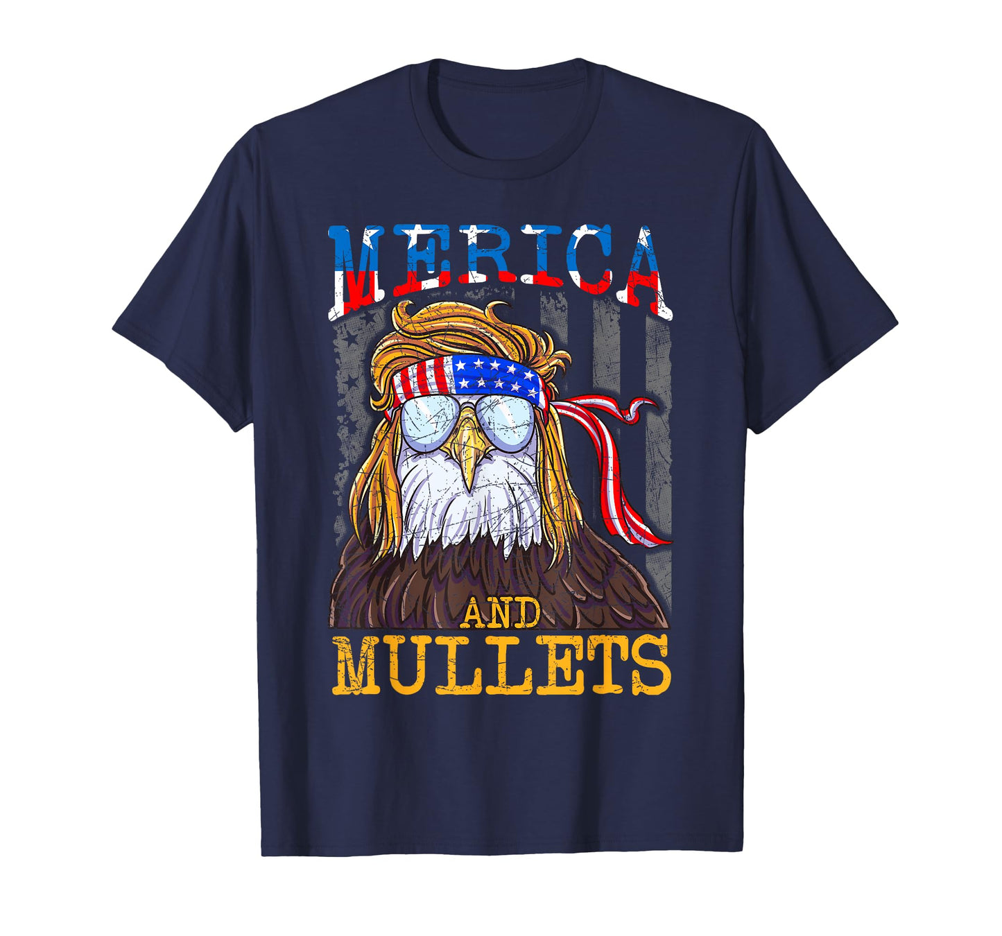 Eagle Mullet Merica Shirt, Funny Redneck Merica & Mullets T-Shirt
