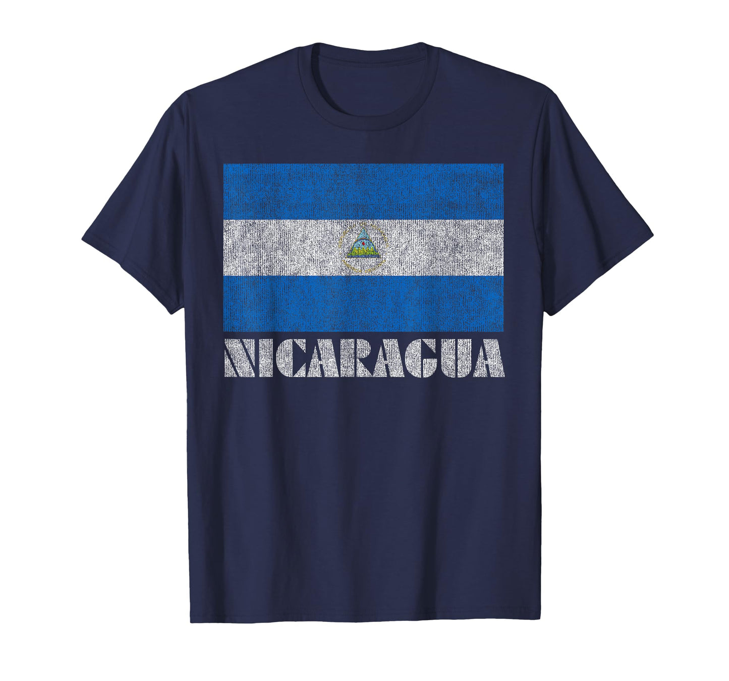 Nicaragua Flag Shirt Retro Vintage Country Men Women Gift T-Shirt