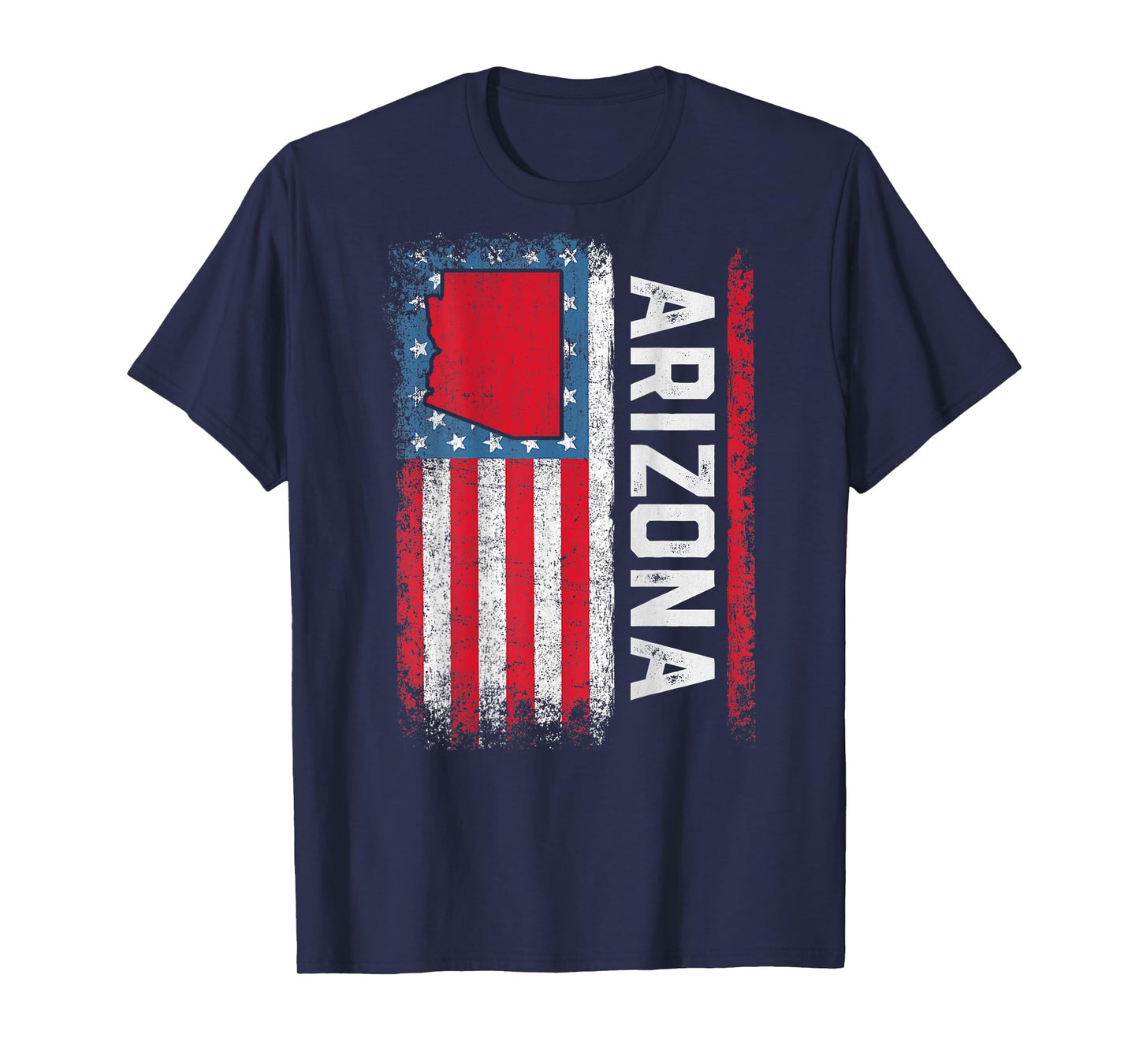 Vintage Arizona State USA Flag Shirt Arizona (On Back) T-Shirt