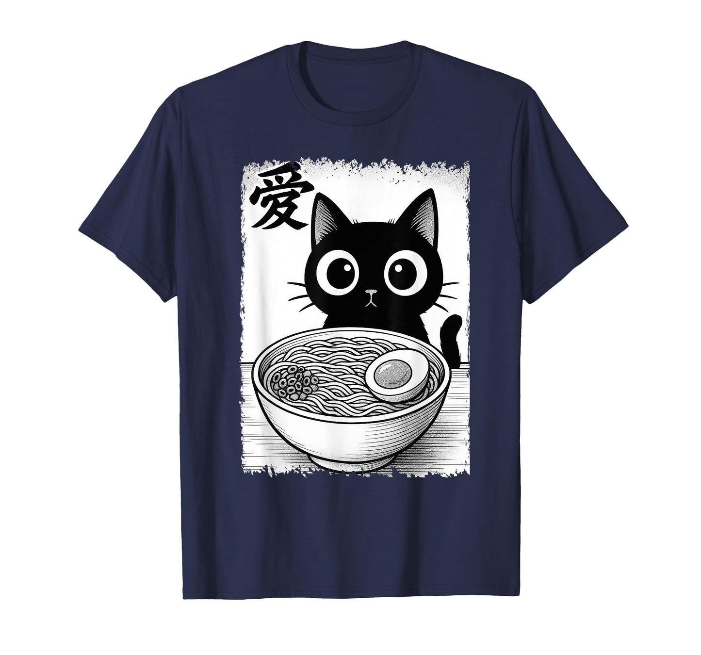 Kawaii Black Cat Ramen Shirt Men Women Kids Teen Otaku Anime T-Shirt