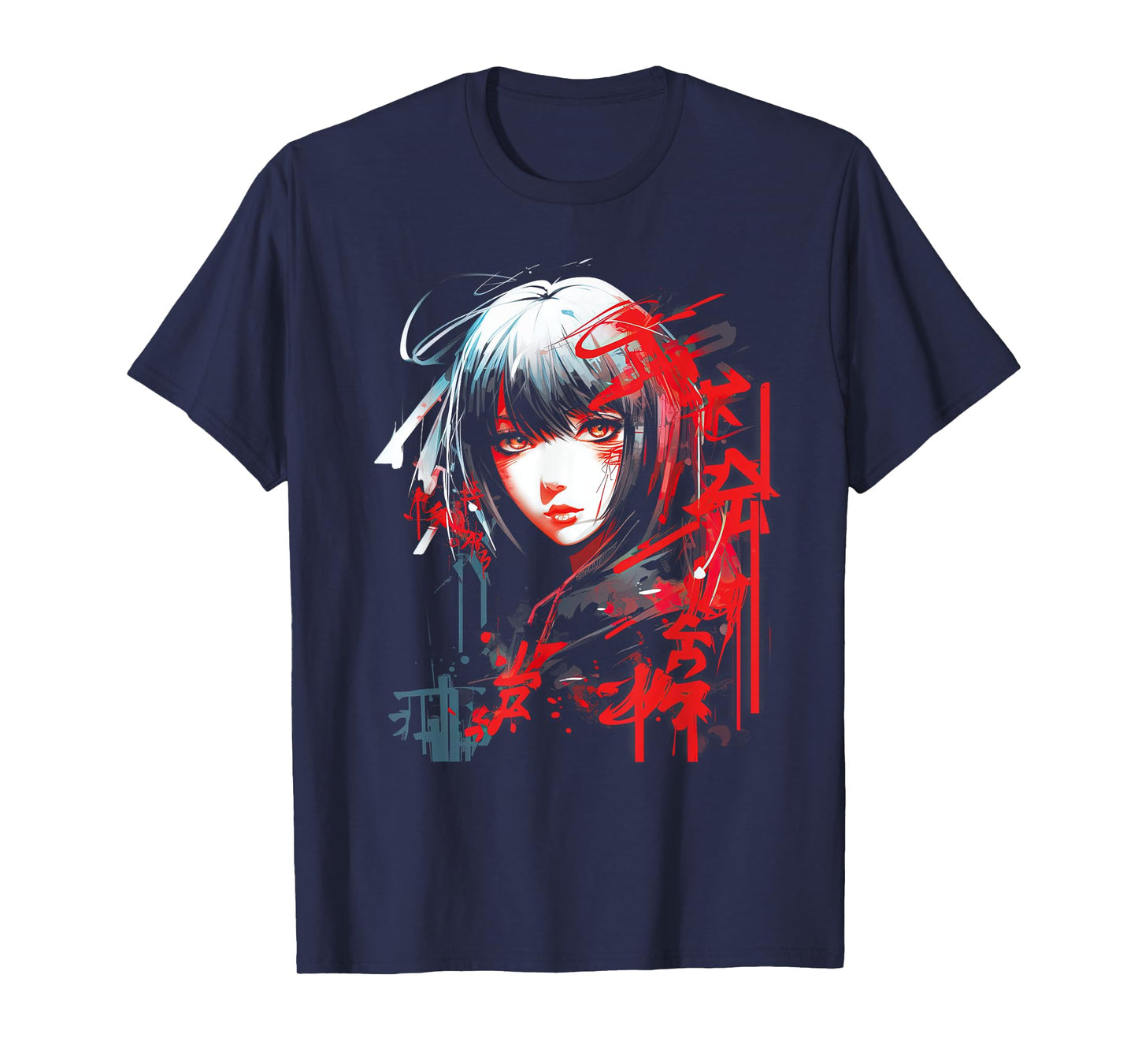 Anime Goth Girl Aesthetic Dark Pastel Edgy Manga T-Shirt