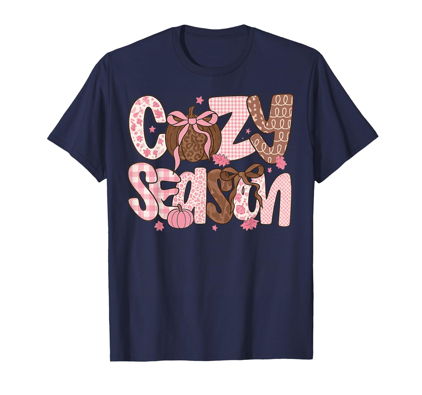 Cozy Season Fall Thanksgiving Cozy Vibes Funny Pumpkin T-Shirt