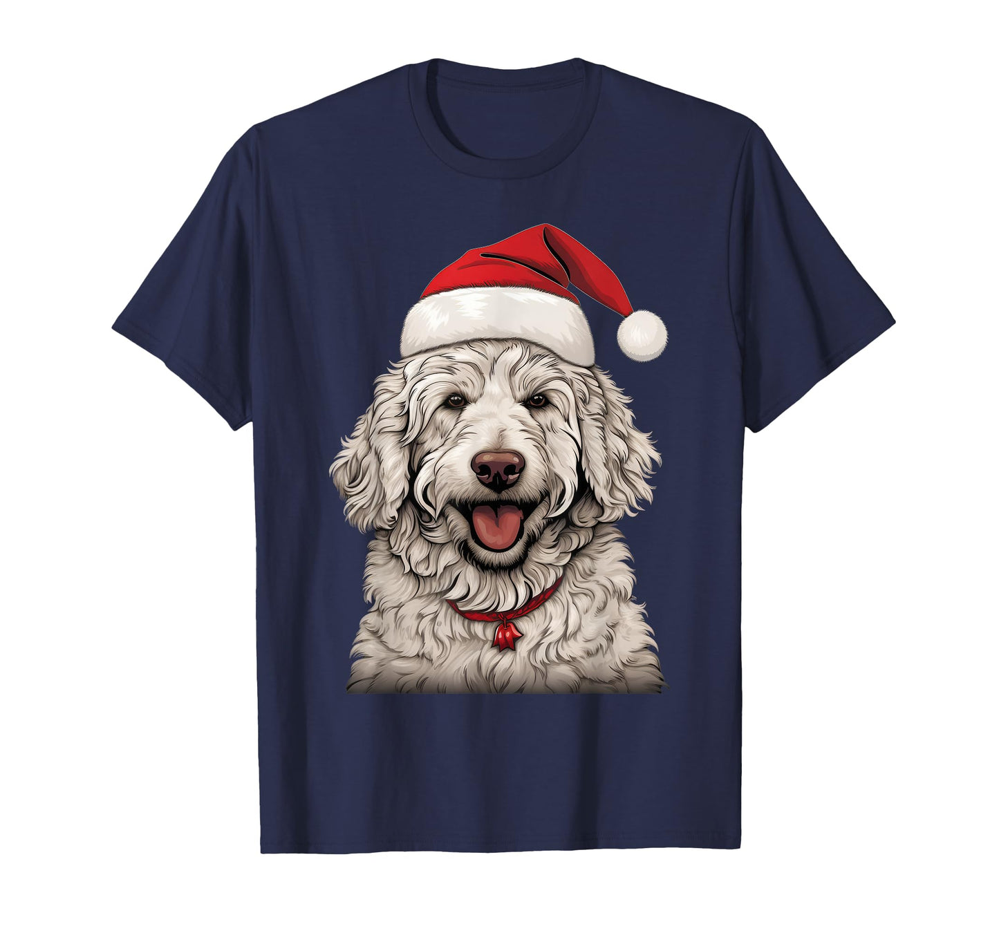 Goldendoodle Santa Claus Hat Christmas Party Xmas Pajama T-Shirt
