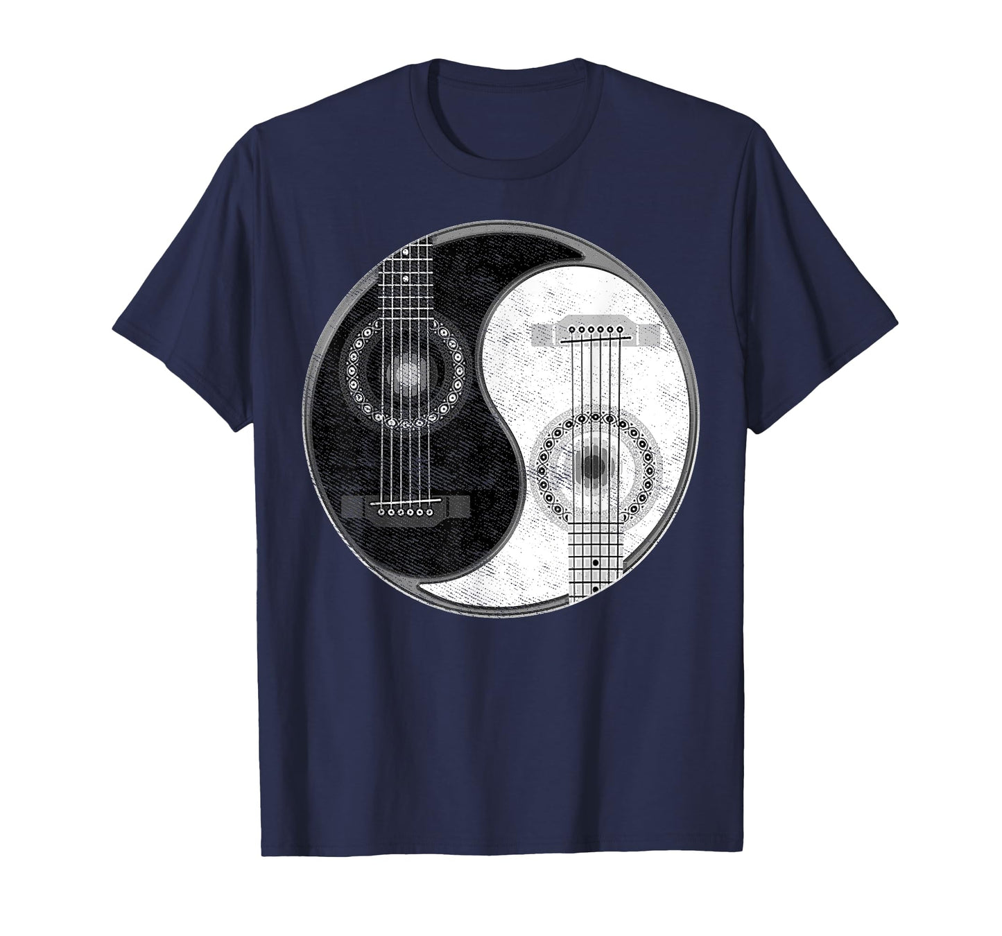 Yin Yang Guitar Player Guitarist Classical Bass Acoustic Tee T-Shirt