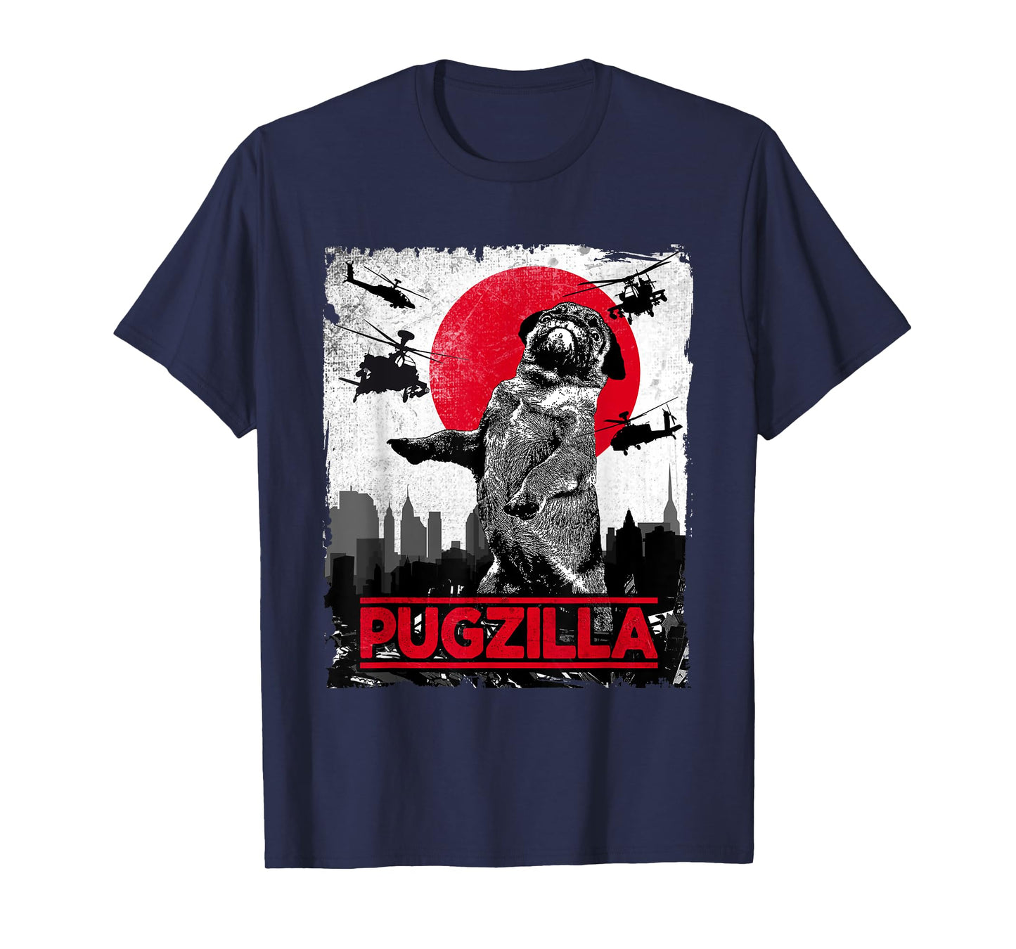 Funny Pugzilla Pug Dog T-Shirt