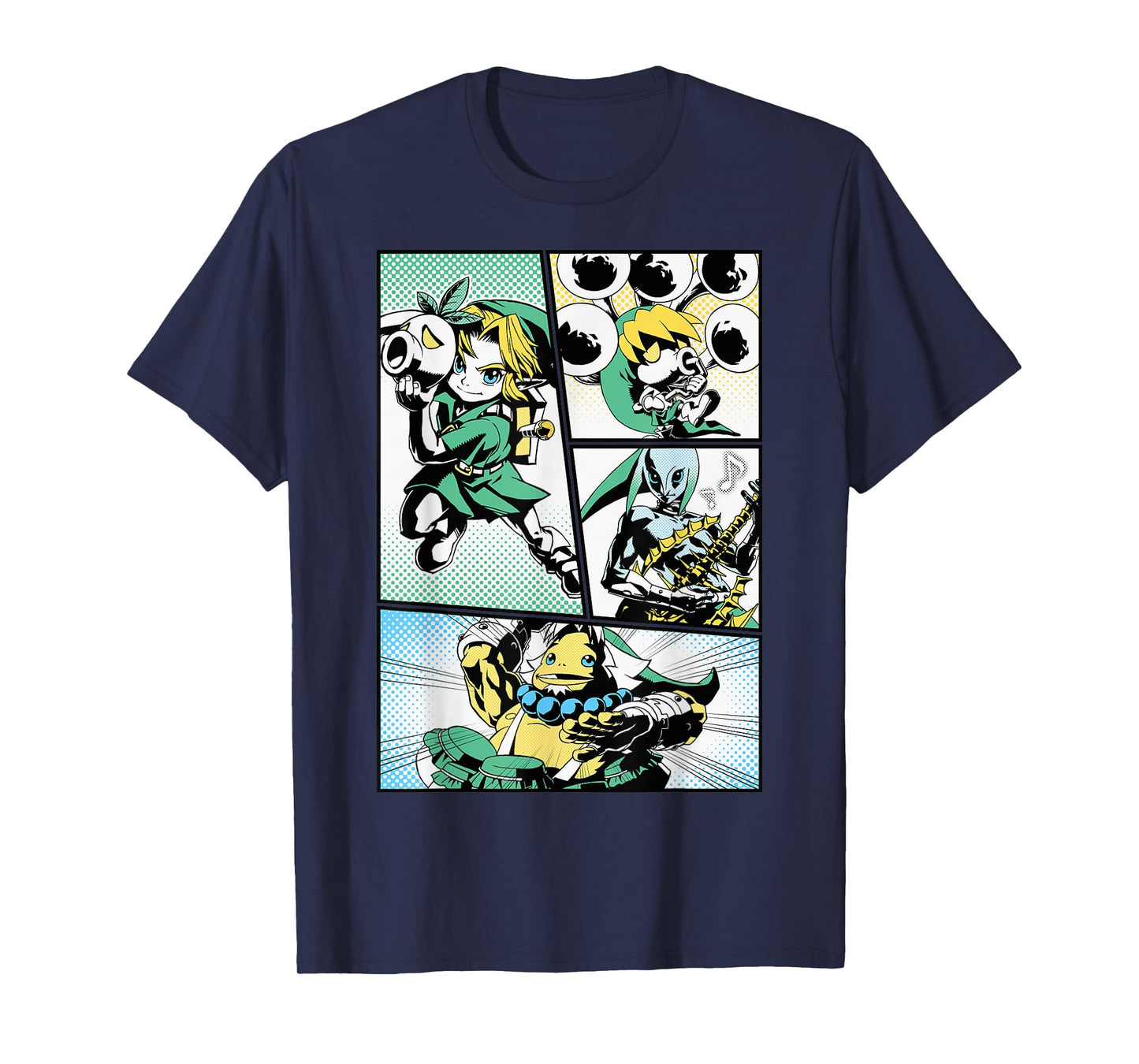 Nintendo Zelda Link Manga Comic Panels Graphic T-Shirt T-Shirt